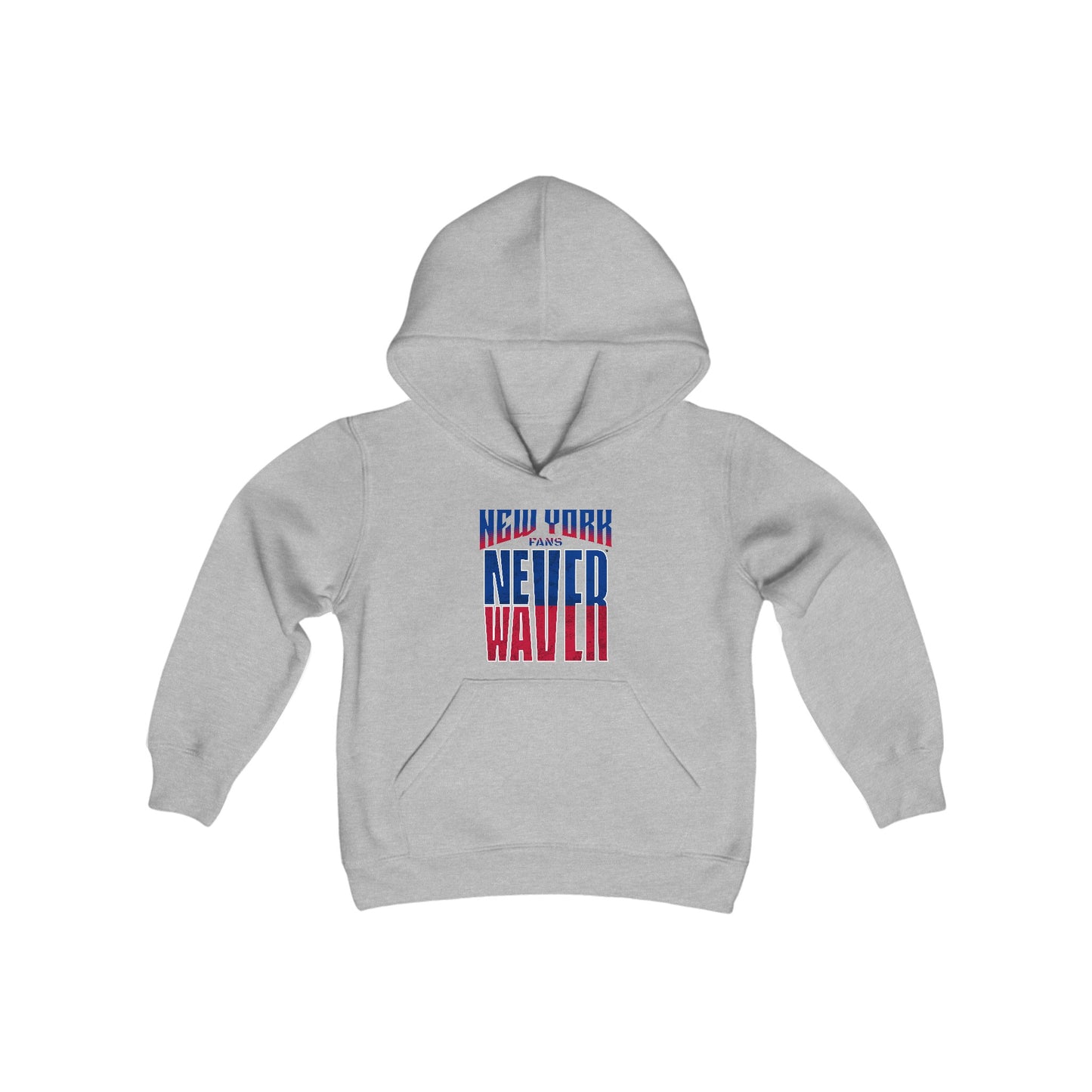 New York Fans Never Waver Youth Heavy Blend Hooded Sweatshirt