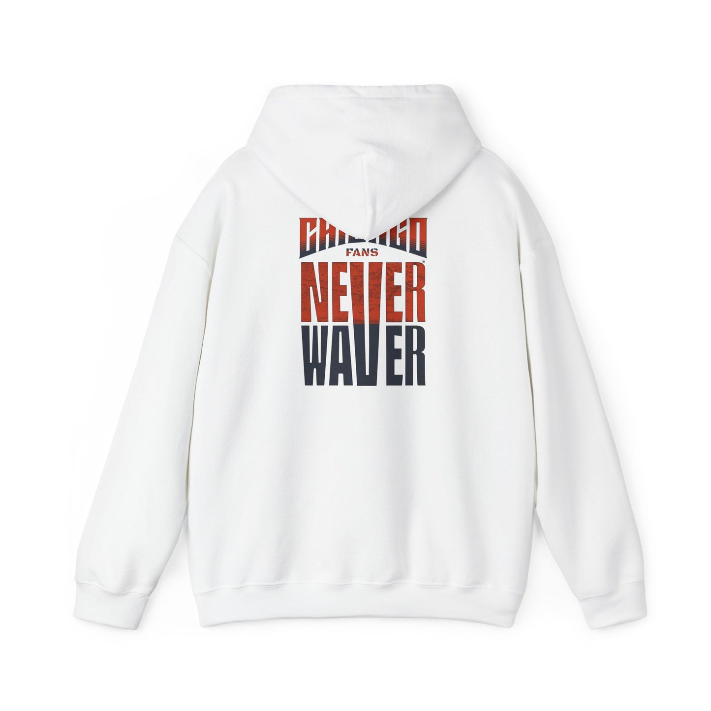 Unisex Heavy Blend™ Hooded Sweatshirt - 'Chicago Fans Never Waver' Motivational Apparel