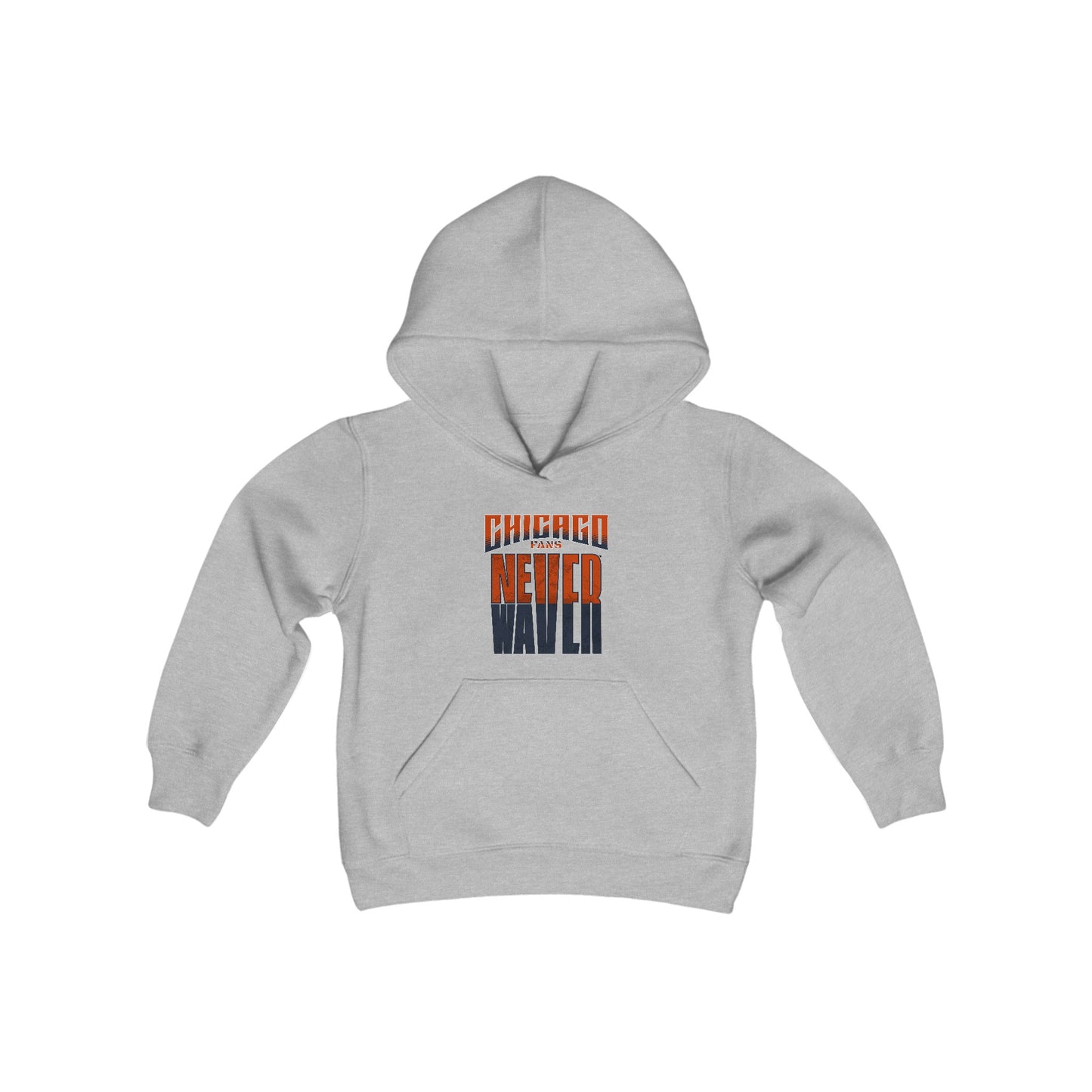 Chicago Fans Never Waver Youth Heavy Blend Hooded Sweatshirt