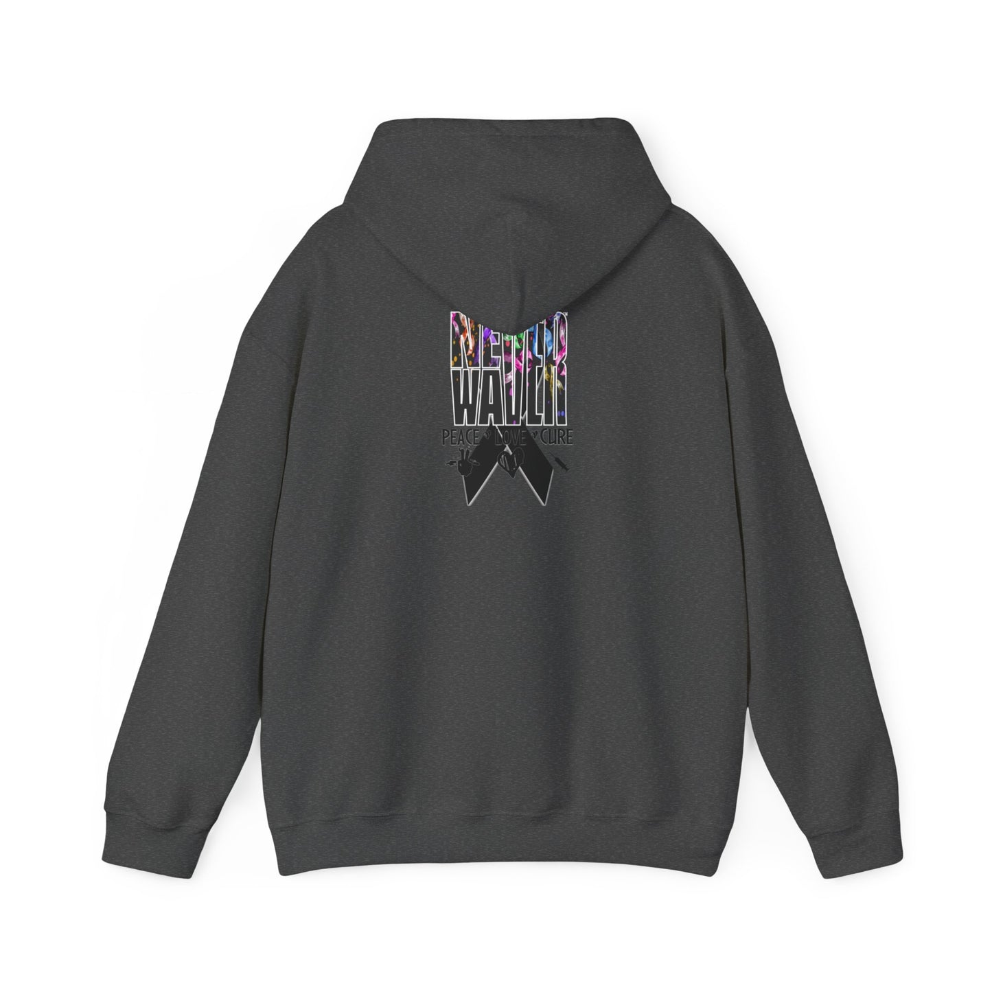 Never Waver Peace Love Cure Unisex Heavy Blend™ Hooded Sweatshirt