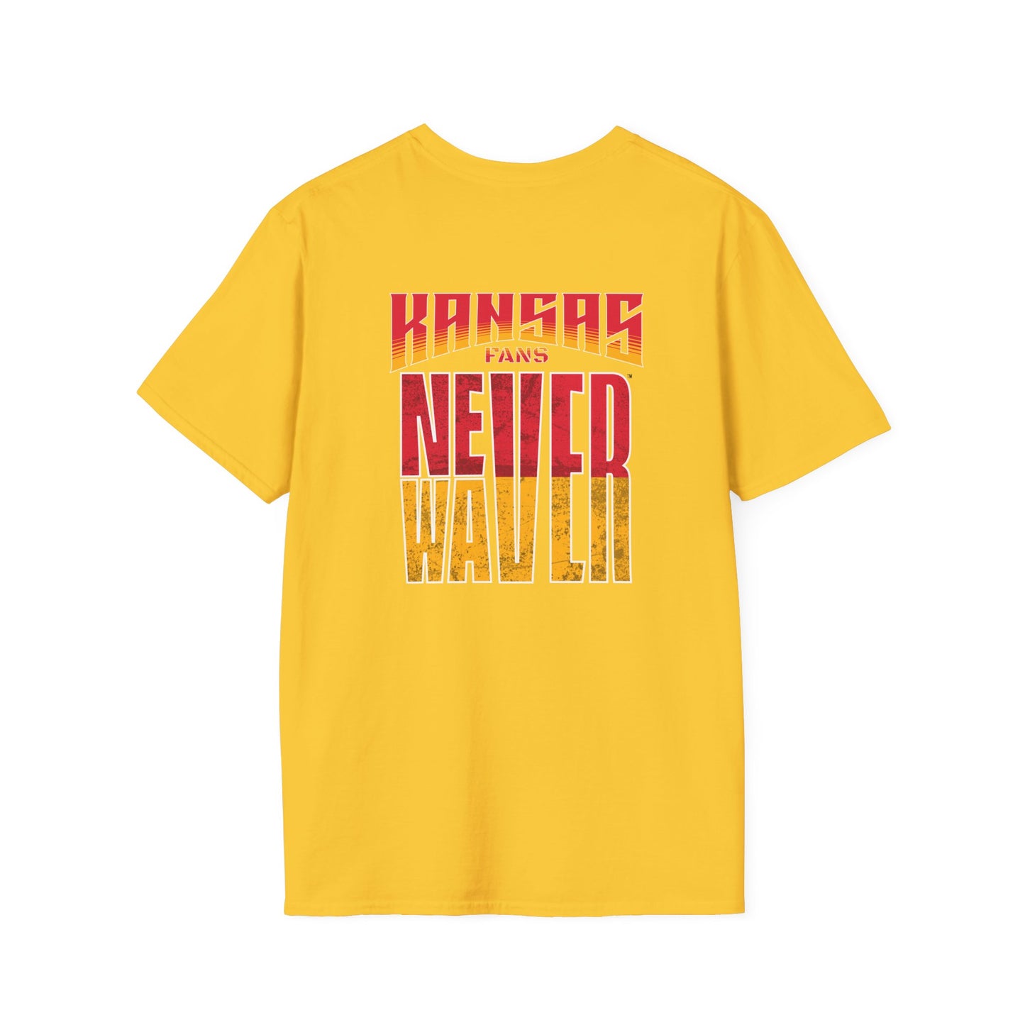 Kansas Fans Never Waver Unisex Softstyle T-Shirt