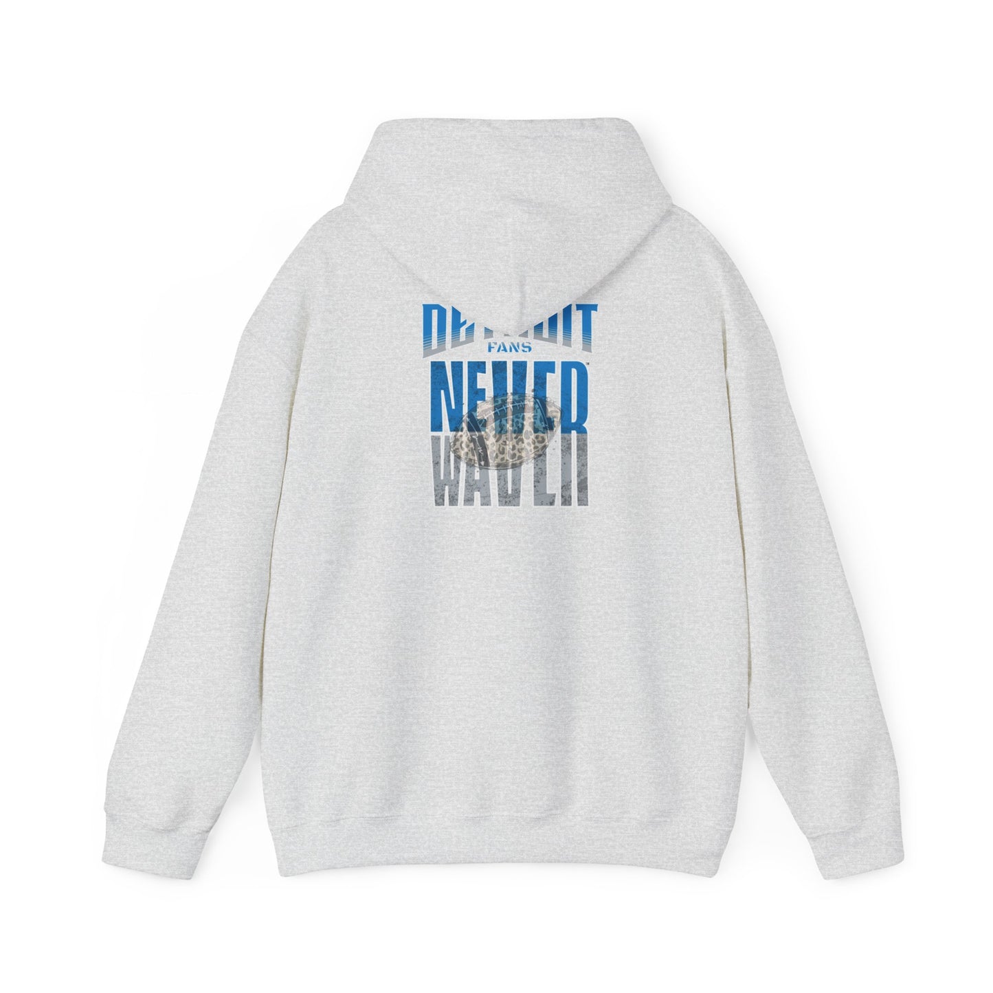 Detroit Fans Never Waver W-Leopard Football Unisex Heavy Blend™ Hooded Sweatshirt