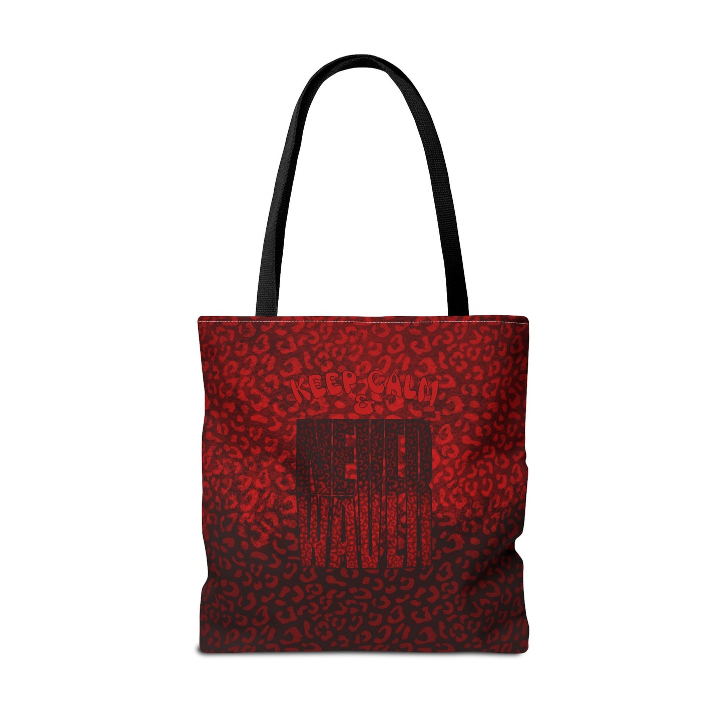 Keep Calm & Never Waver Mamma Red Leopard Tote Bag (AOP)