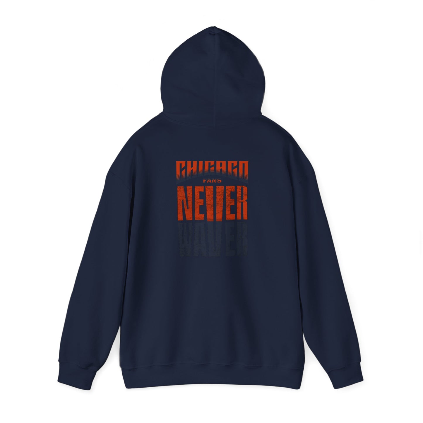 Unisex Heavy Blend™ Hooded Sweatshirt - 'Chicago Fans Never Waver' Motivational Apparel