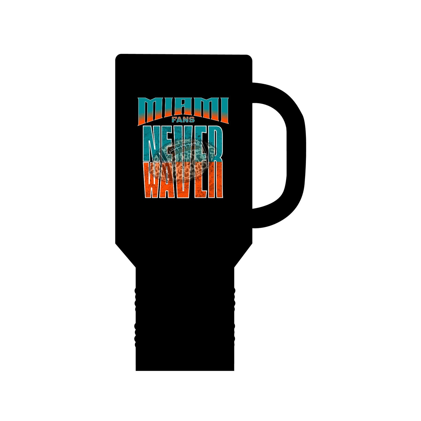 Miami Fans Never Waver W-Leopard Football Insulated Travel Mug, 40oz