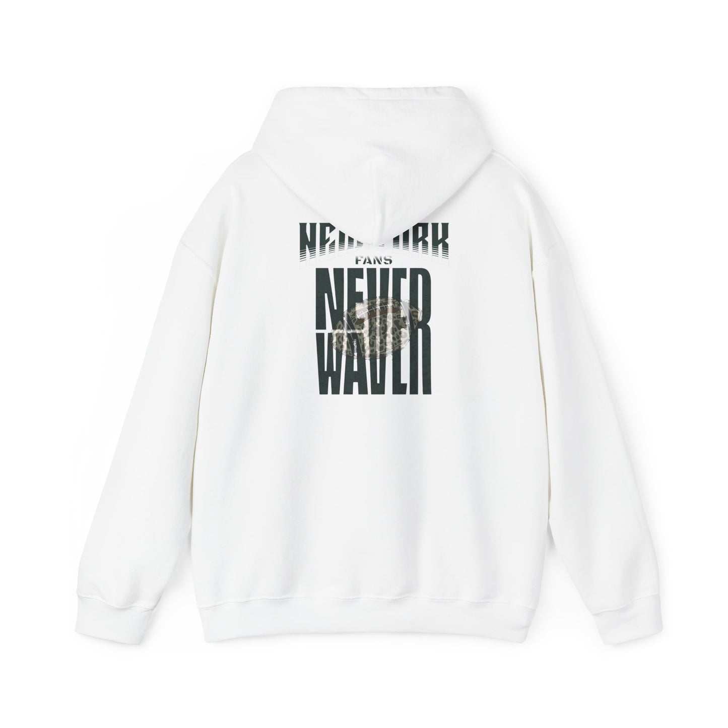 New York  Fans Never Waver W-Leopard Football Unisex Heavy Blend™ Hooded Sweatshirt