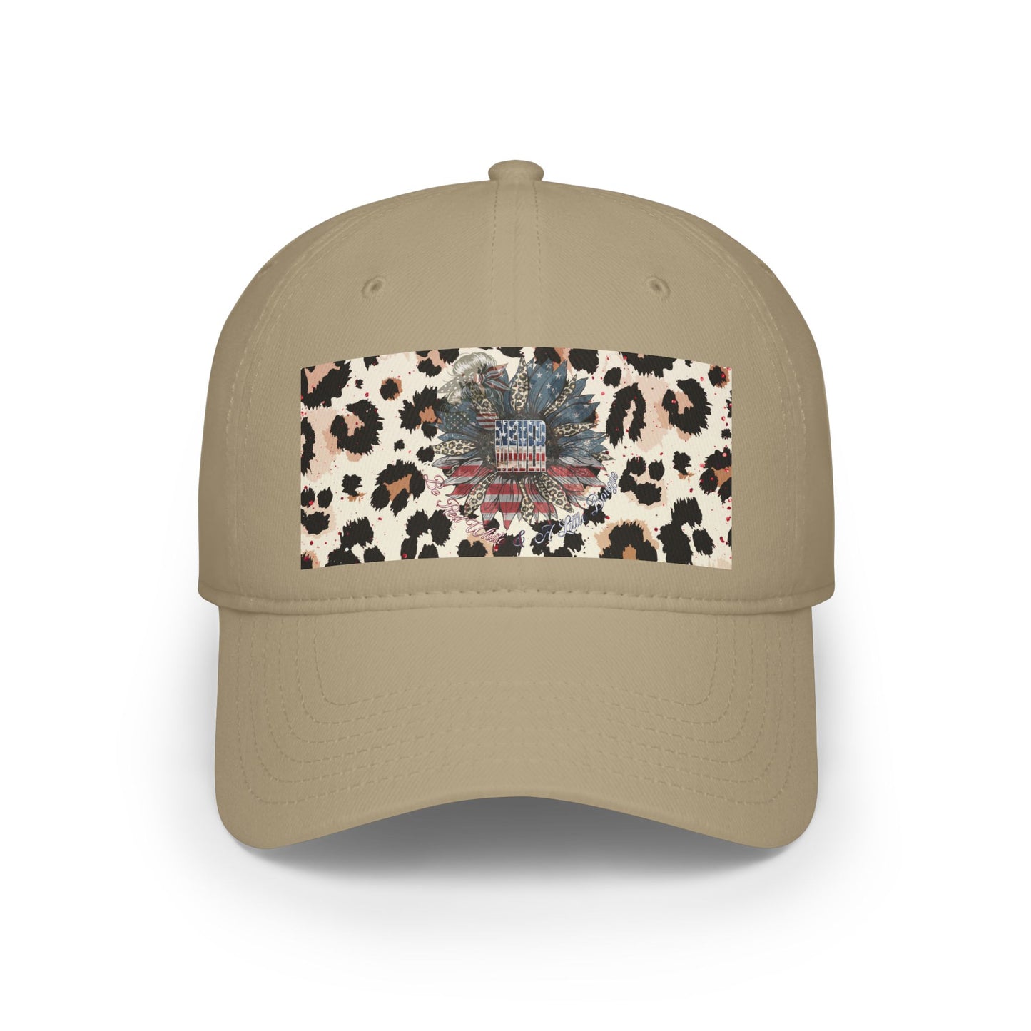 Never Waver Be Red White and A Little Bougie, With this Patriotic Animal Print Baseball Cap