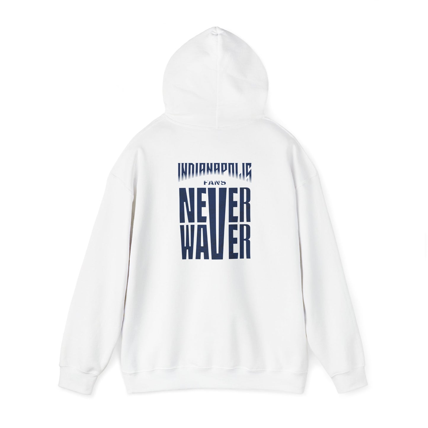 Indianapolis Fans Never Waver Unisex Heavy Blend™ Hooded Sweatshirt - Comfortable and Stylish for Everyday Wear