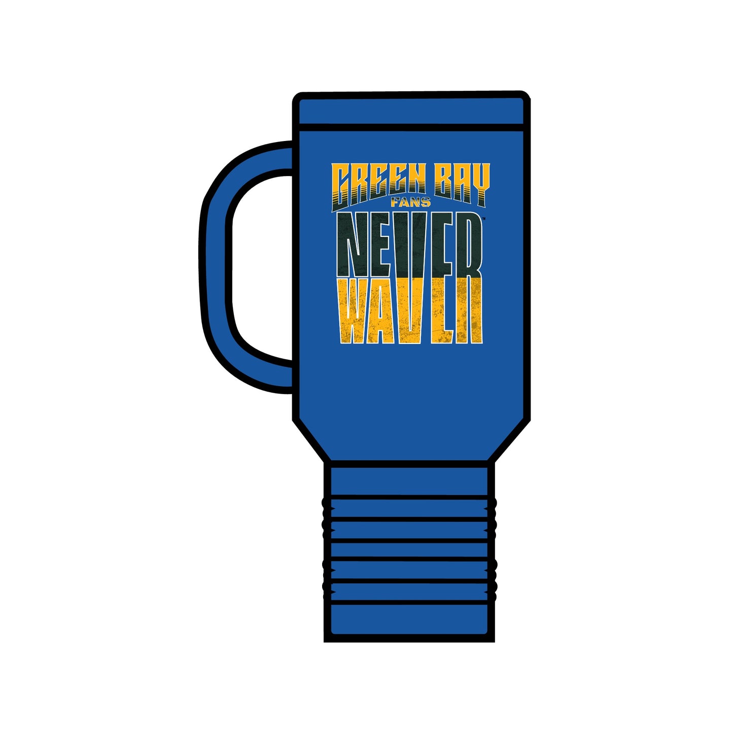 Green Bay Fans Never Waver Insulated Travel Mug, 40oz