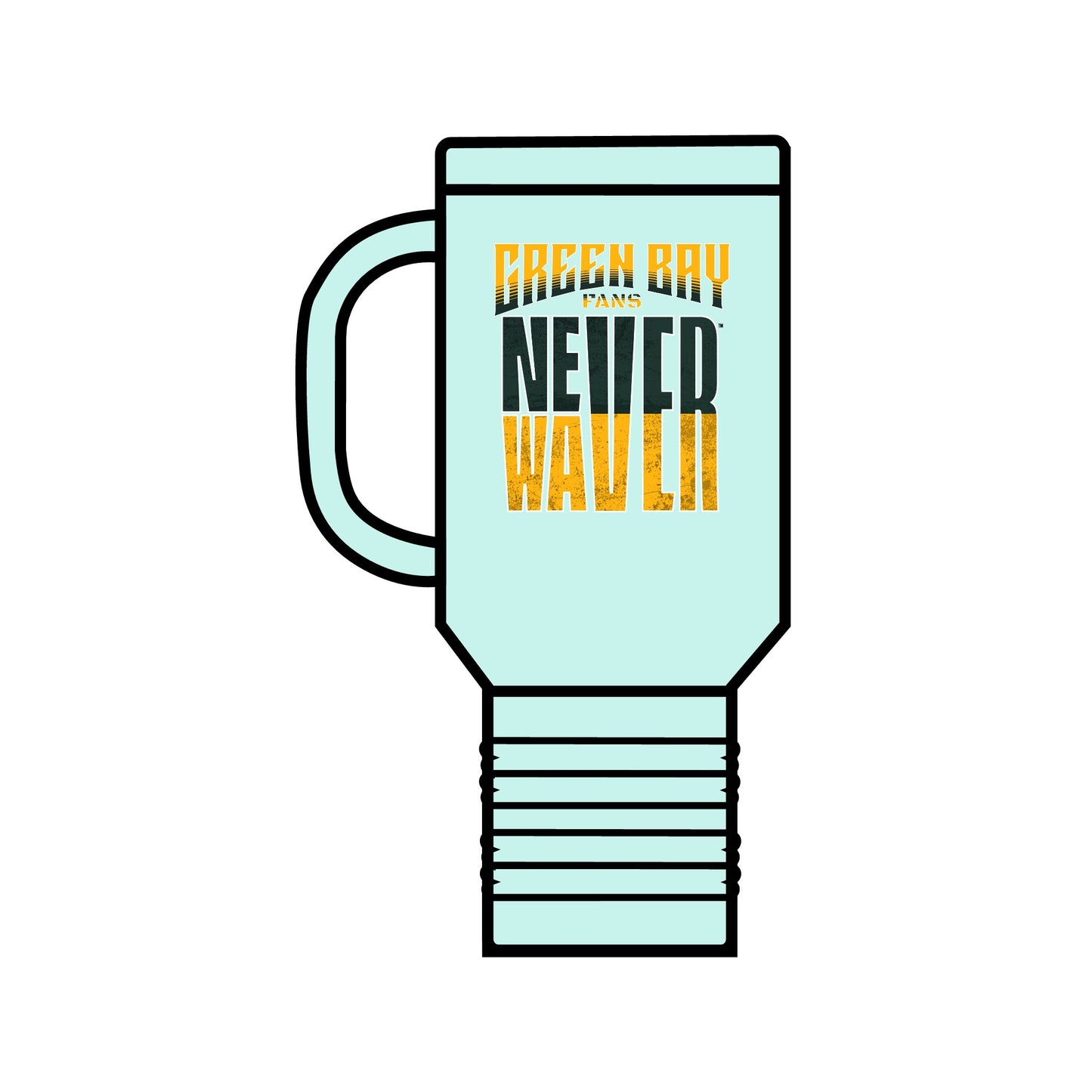 Green Bay Fans Never Waver Insulated Travel Mug, 40oz