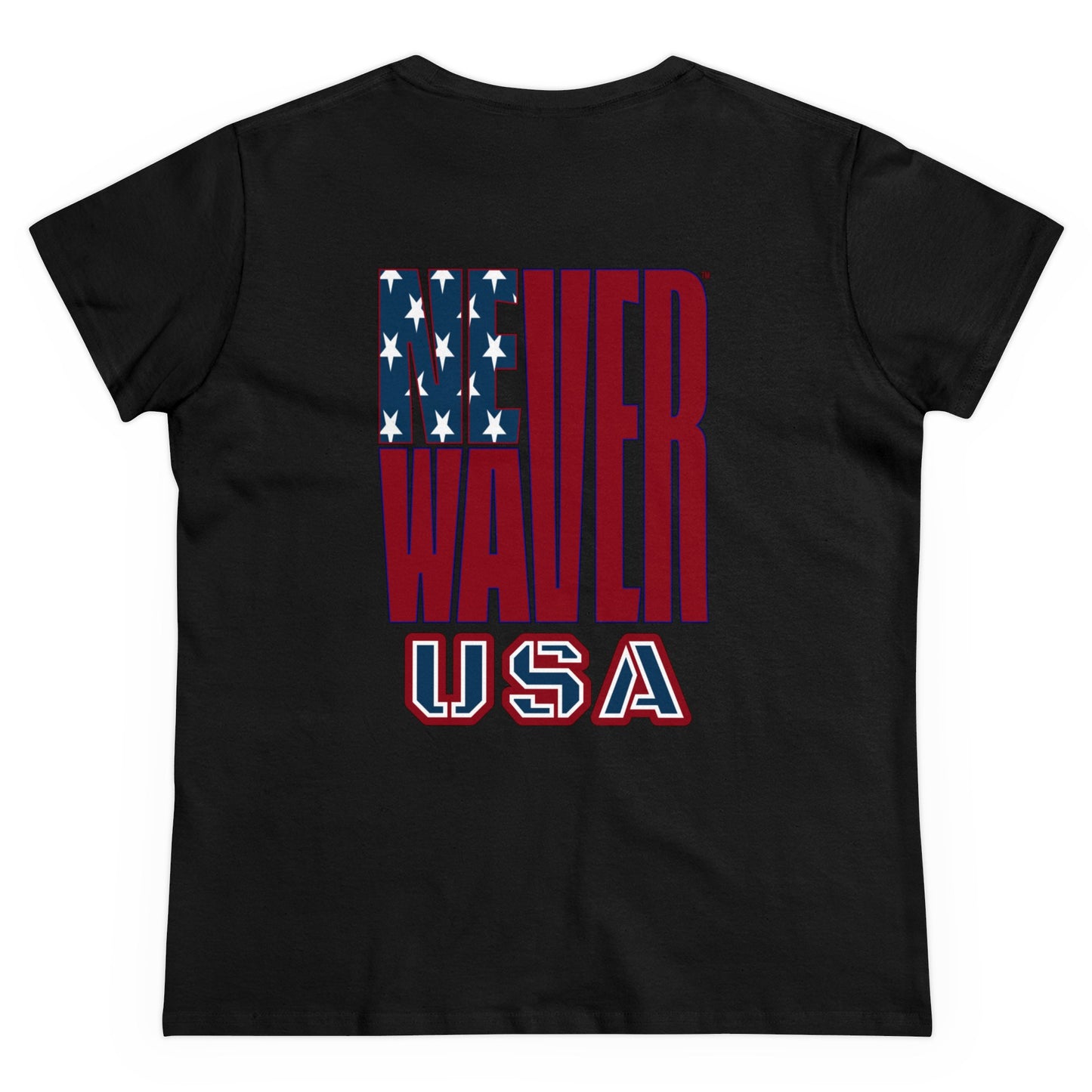 Never Waver USA Women's Midweight Cotton Tee