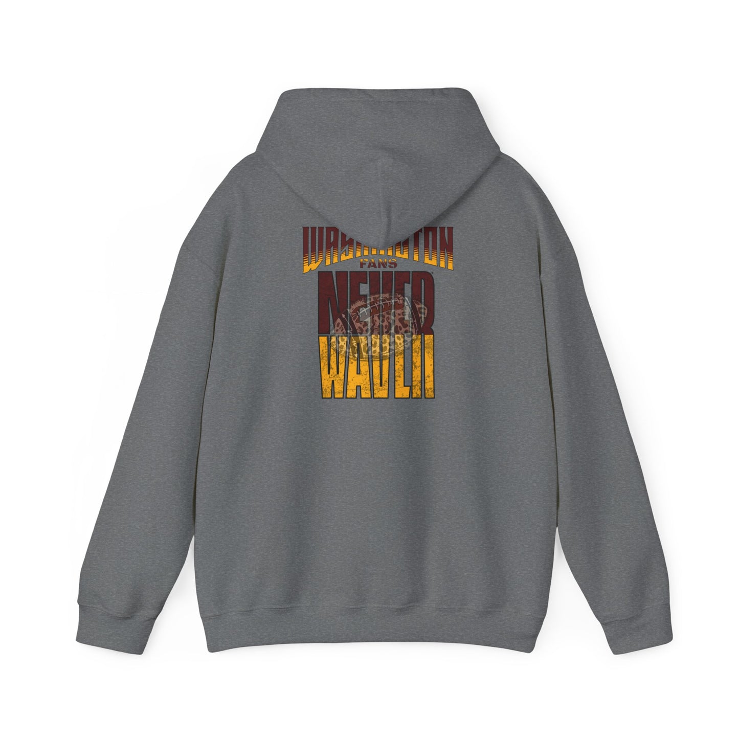 Washington Fans Never Waver W-Leopard Football Unisex Heavy Blend™ Hooded Sweatshirt