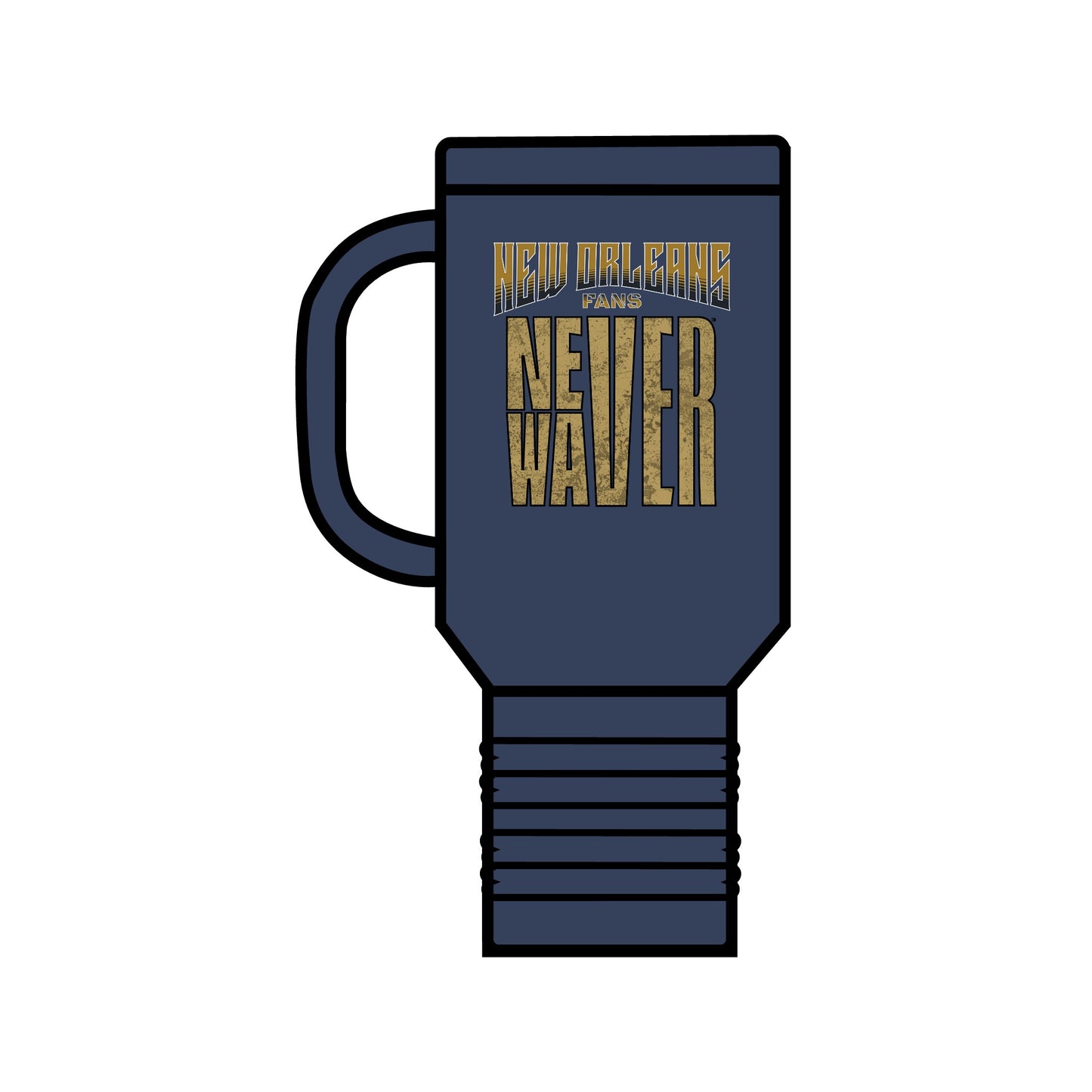 New Orleans Fans Never Waver Insulated Travel Mug, 40oz