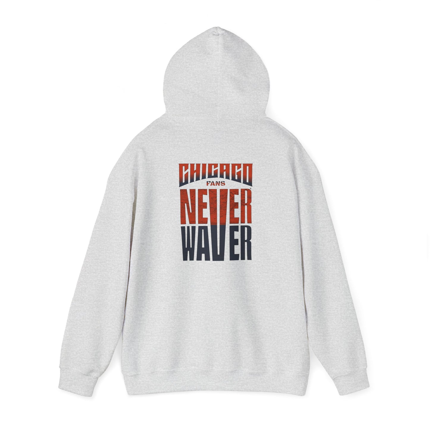 Unisex Heavy Blend™ Hooded Sweatshirt - 'Chicago Fans Never Waver' Motivational Apparel