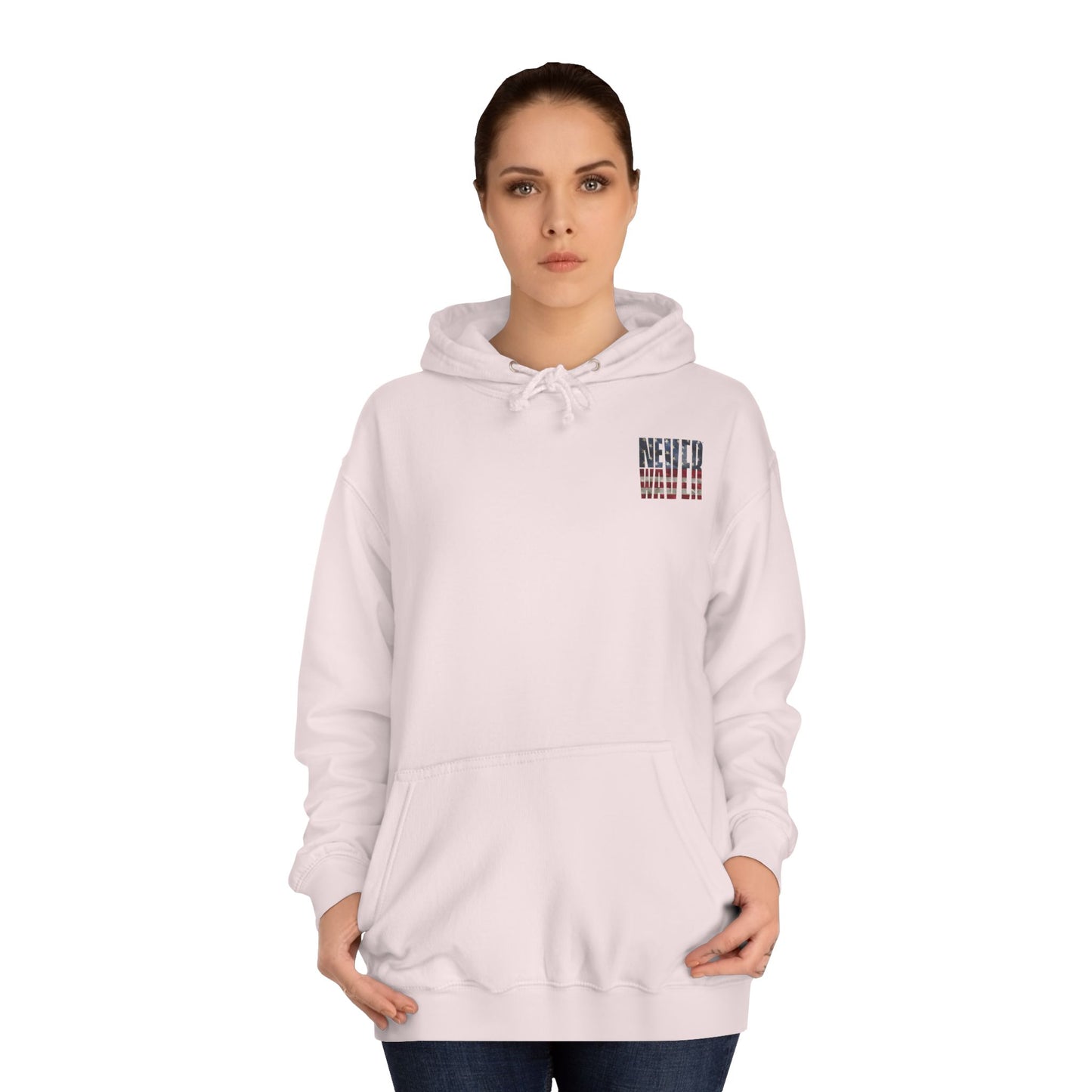 Never Waver Definition Unisex College Hoodie