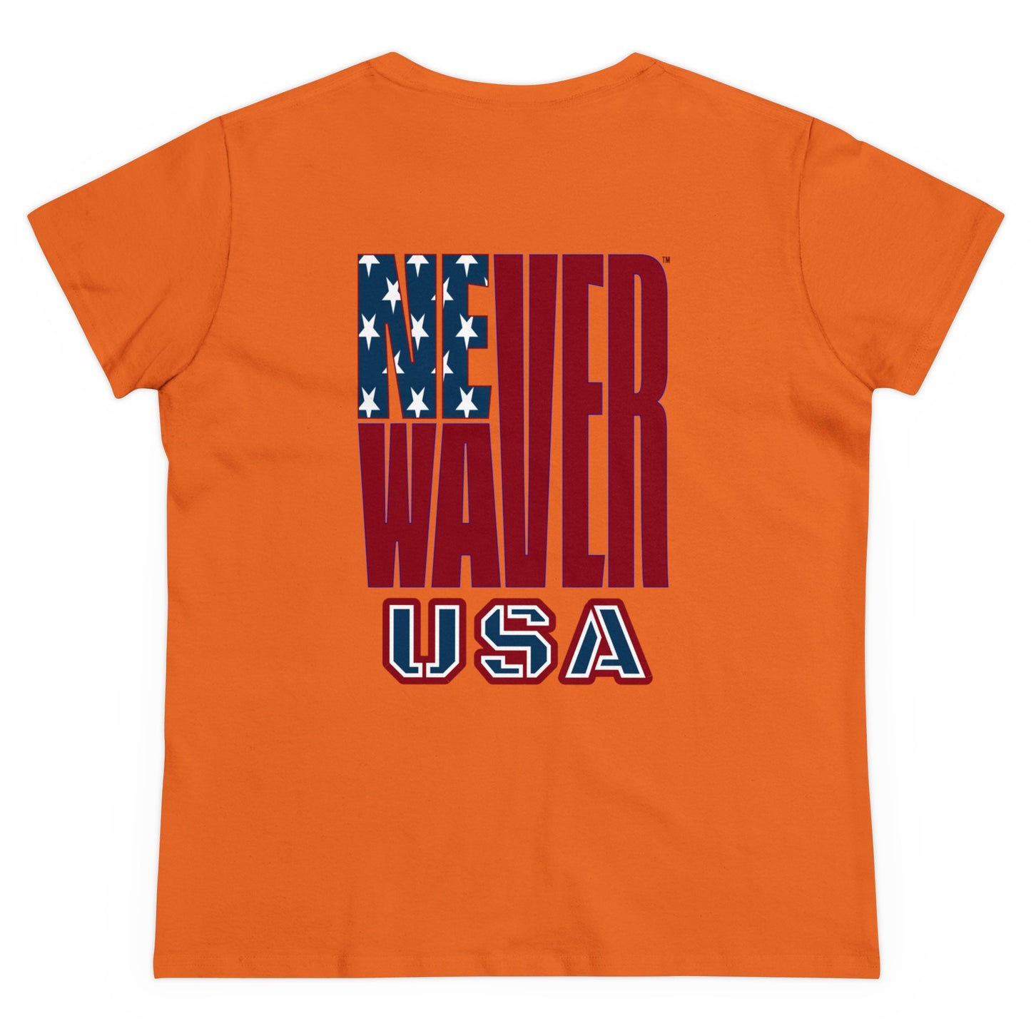 Never Waver USA Women's Midweight Cotton Tee