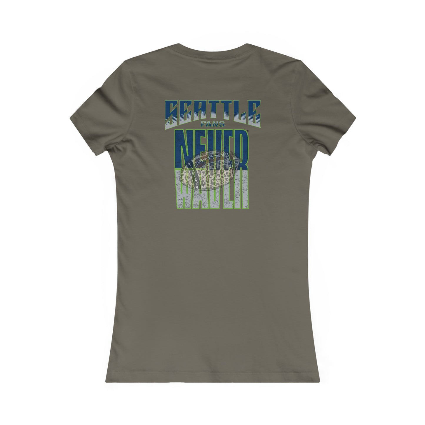 Seattle Fans Never Waver W-Leopard Football Women's Favorite Tee