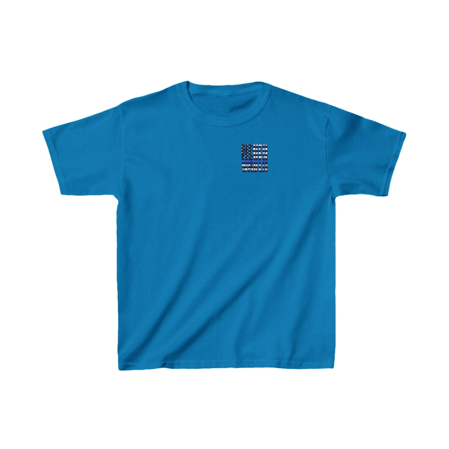 Never Waver Back The Blue  Kids Heavy Cotton™ Tee