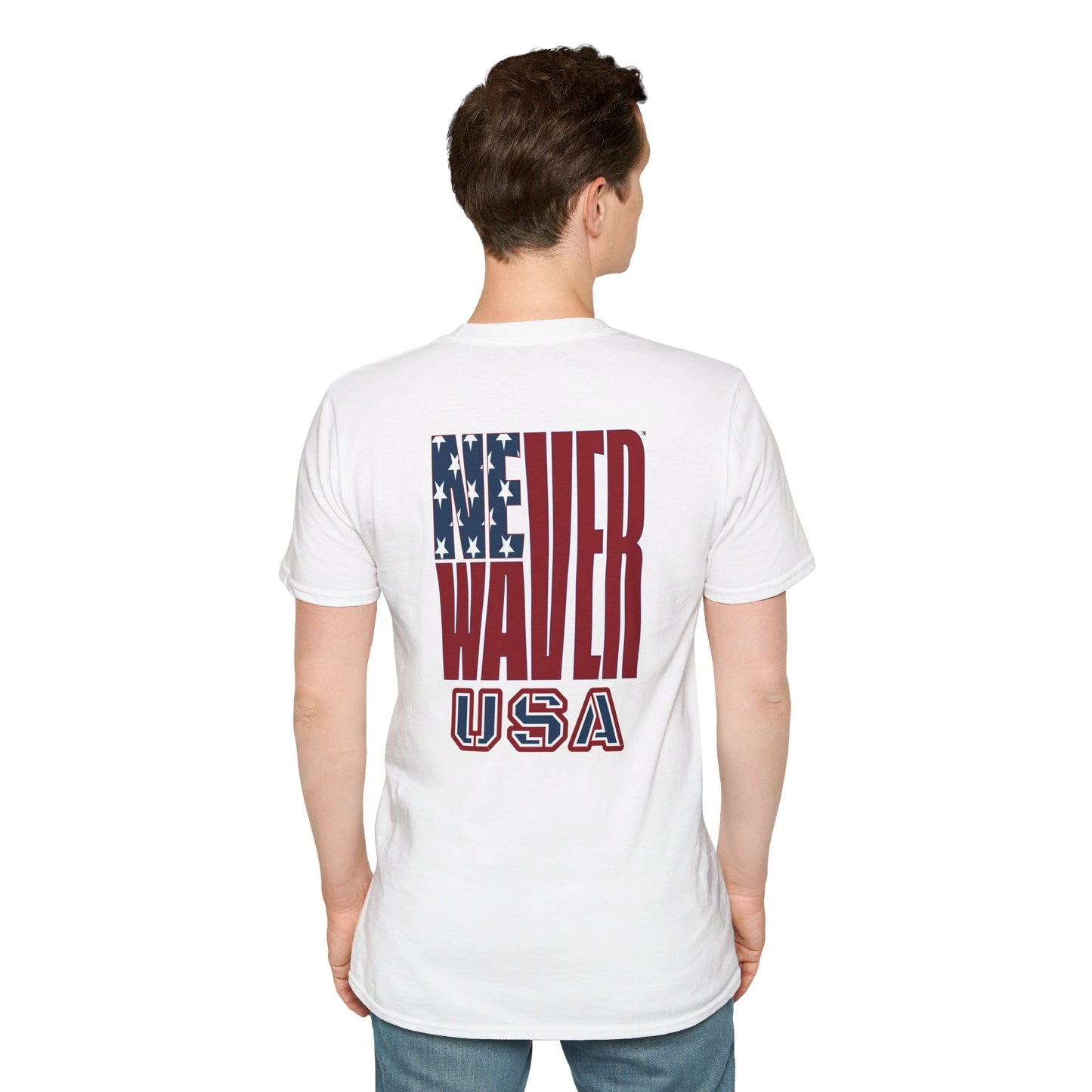 Never Waver USA Unisex Softstyle T-Shirt