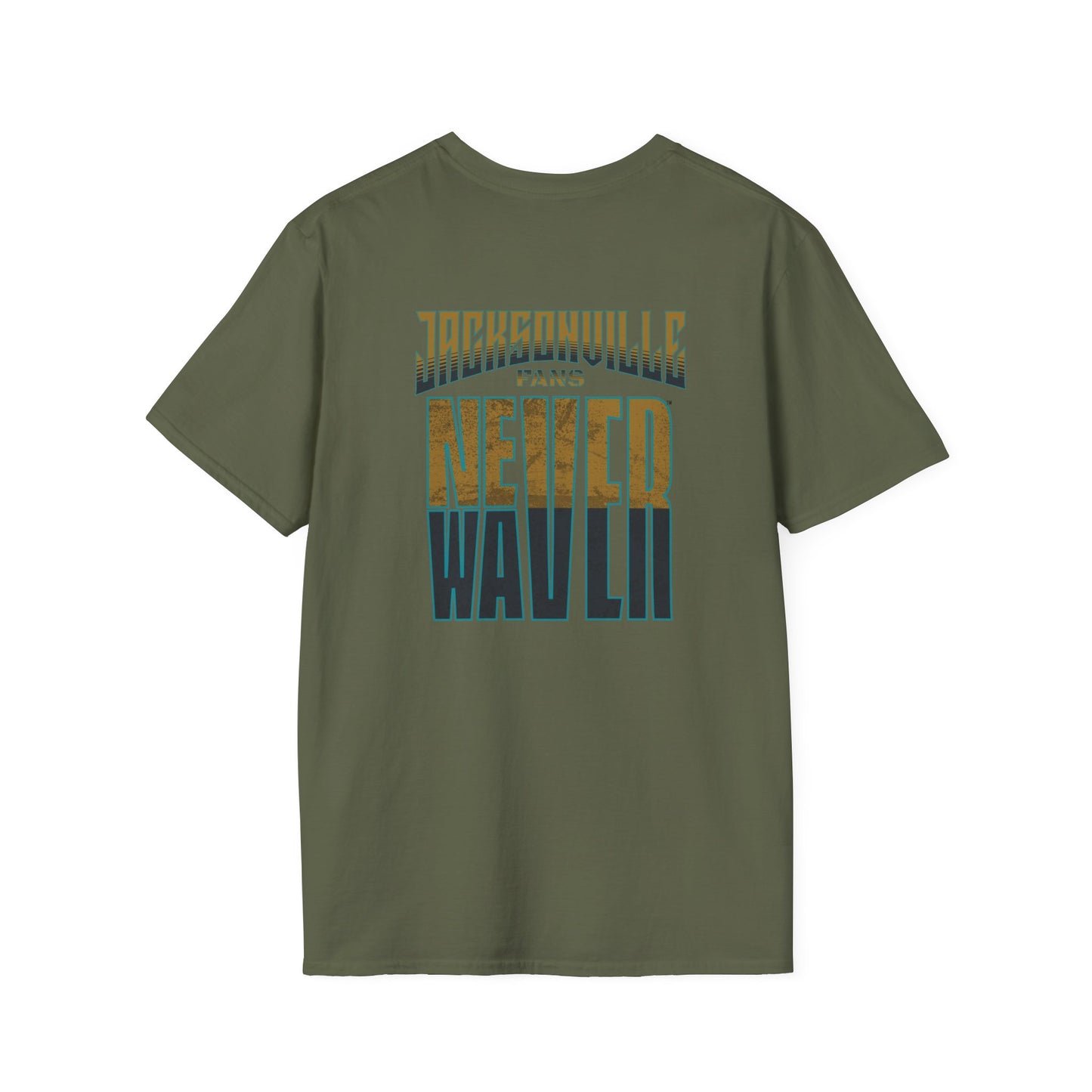 Jacksonville Fans Never Waver Unisex Softstyle T-Shirt