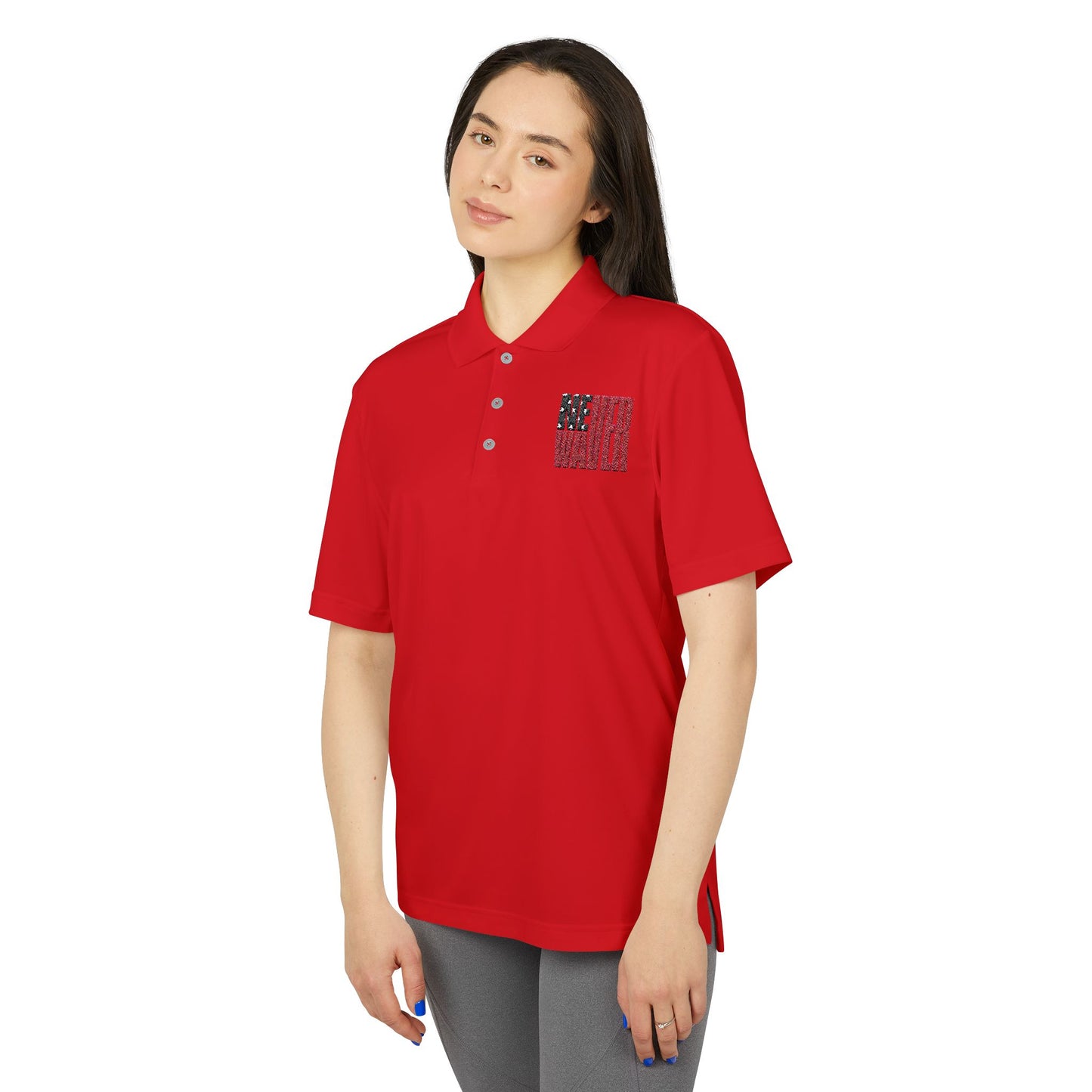 Never Waver Embroidered adidas Unisex Performance Polo