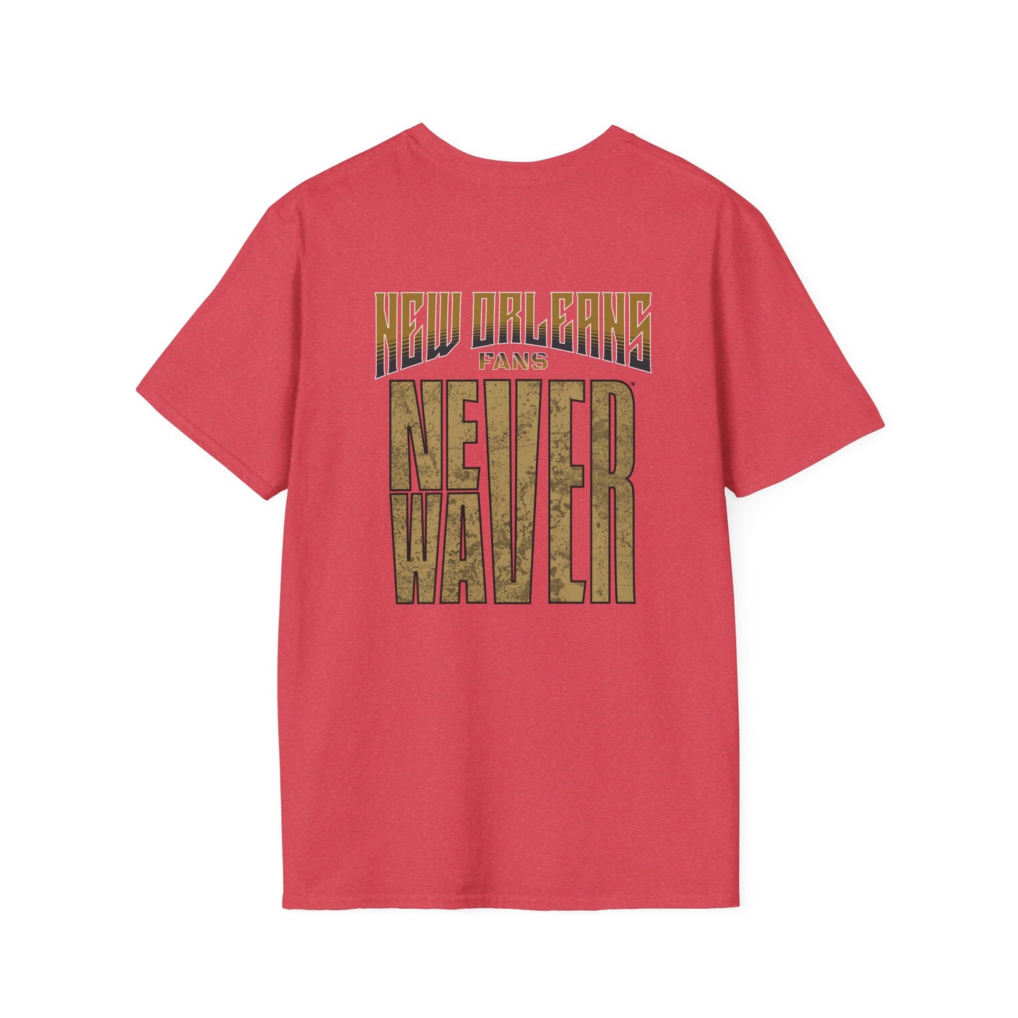 New Orleans Fans Never Waver Unisex Softstyle T-Shirt