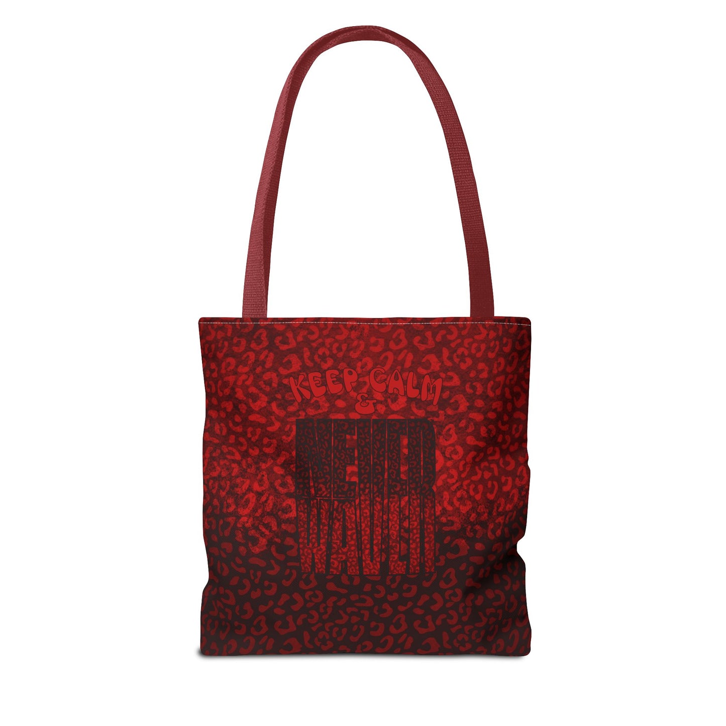 Keep Calm & Never Waver Mamma Red Leopard Tote Bag (AOP)