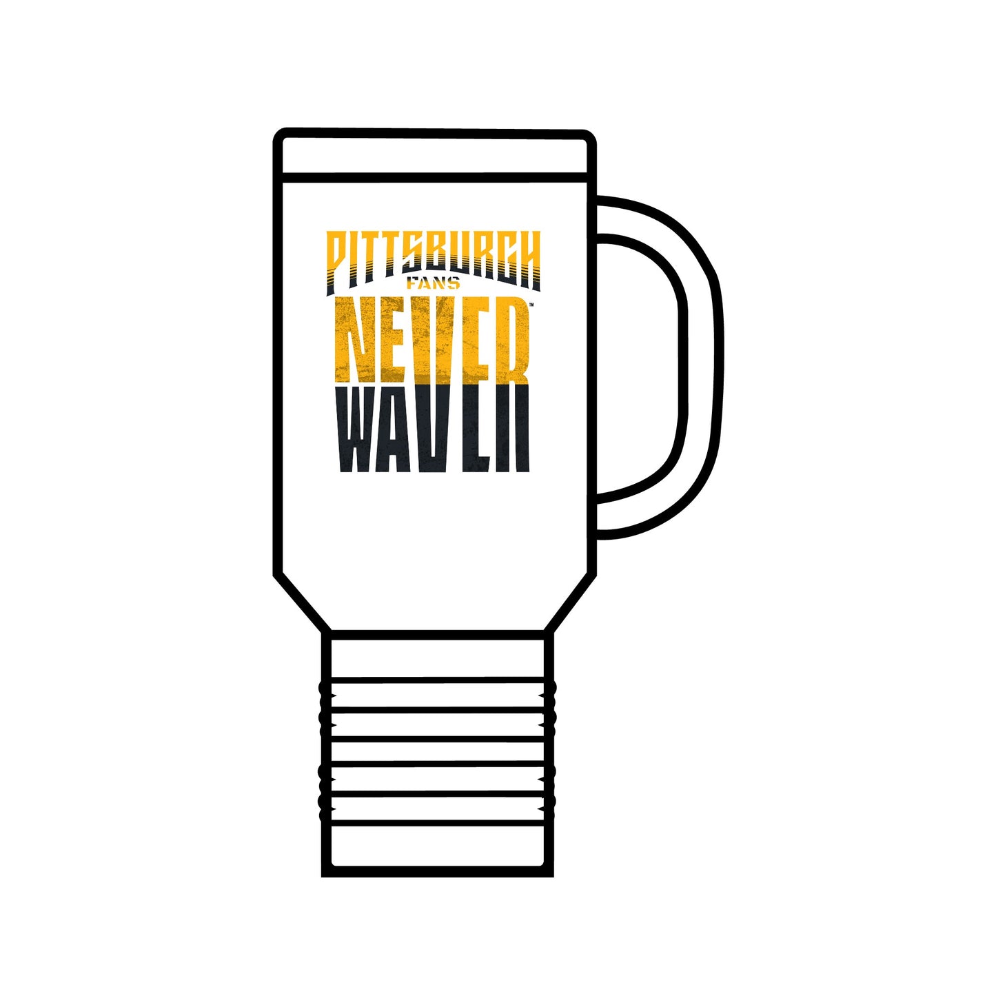 Pittsburgh Fans Never Waver Insulated Travel Mug, 40oz