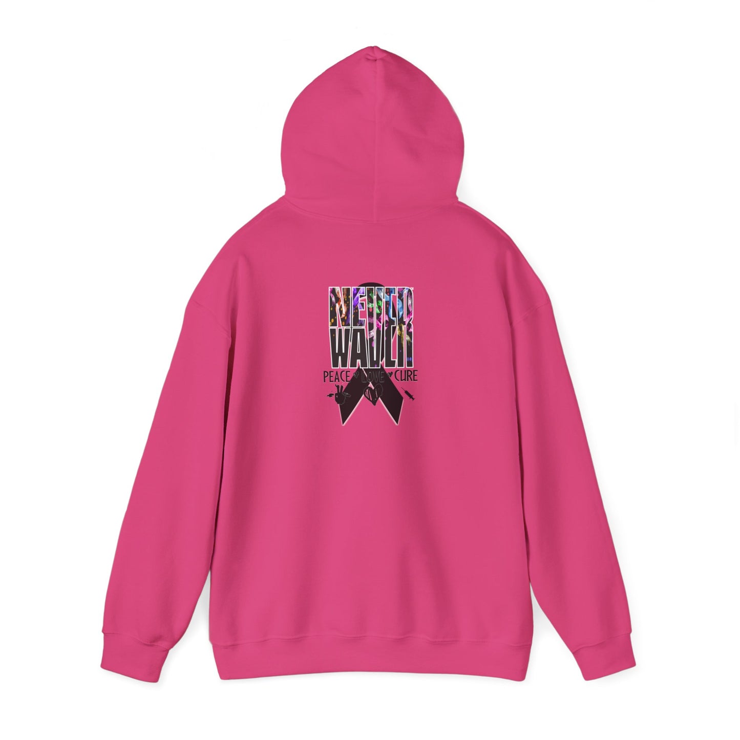 Never Waver Peace Love Cure Unisex Heavy Blend™ Hooded Sweatshirt