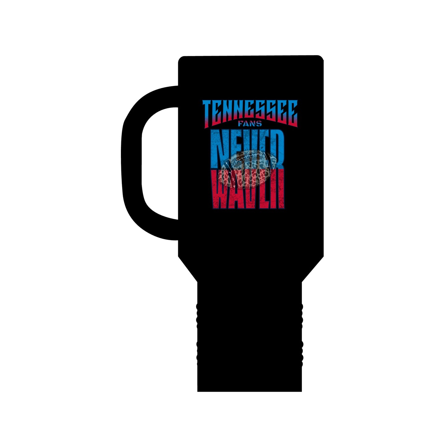 Tennessee Fans Never Waver W-Leopard Football Insulated Travel Mug, 40oz