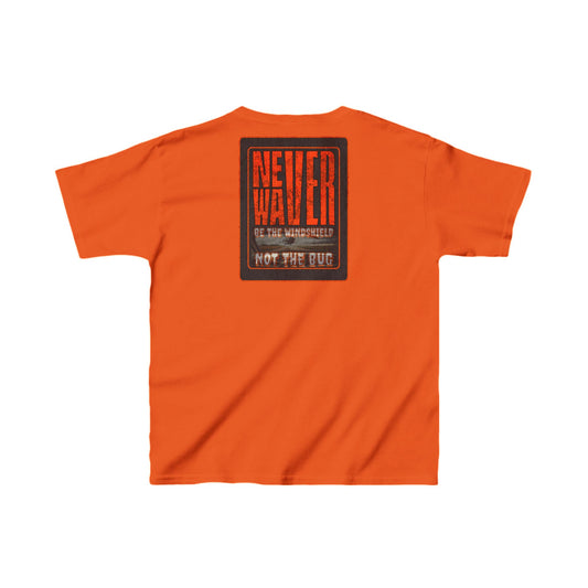 Kids Heavy Cotton™ Tee -Never Waver be the Windshield- Stylish, Comfortable Everyday Wear