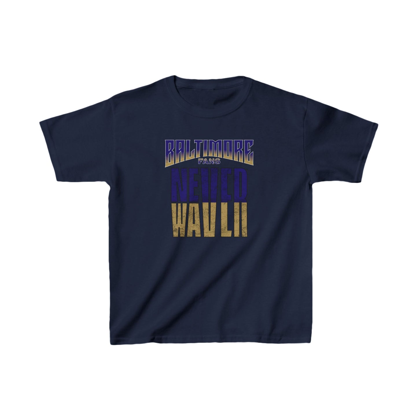 Baltimore Fans Never Waver Kids Heavy Cotton™ Tee