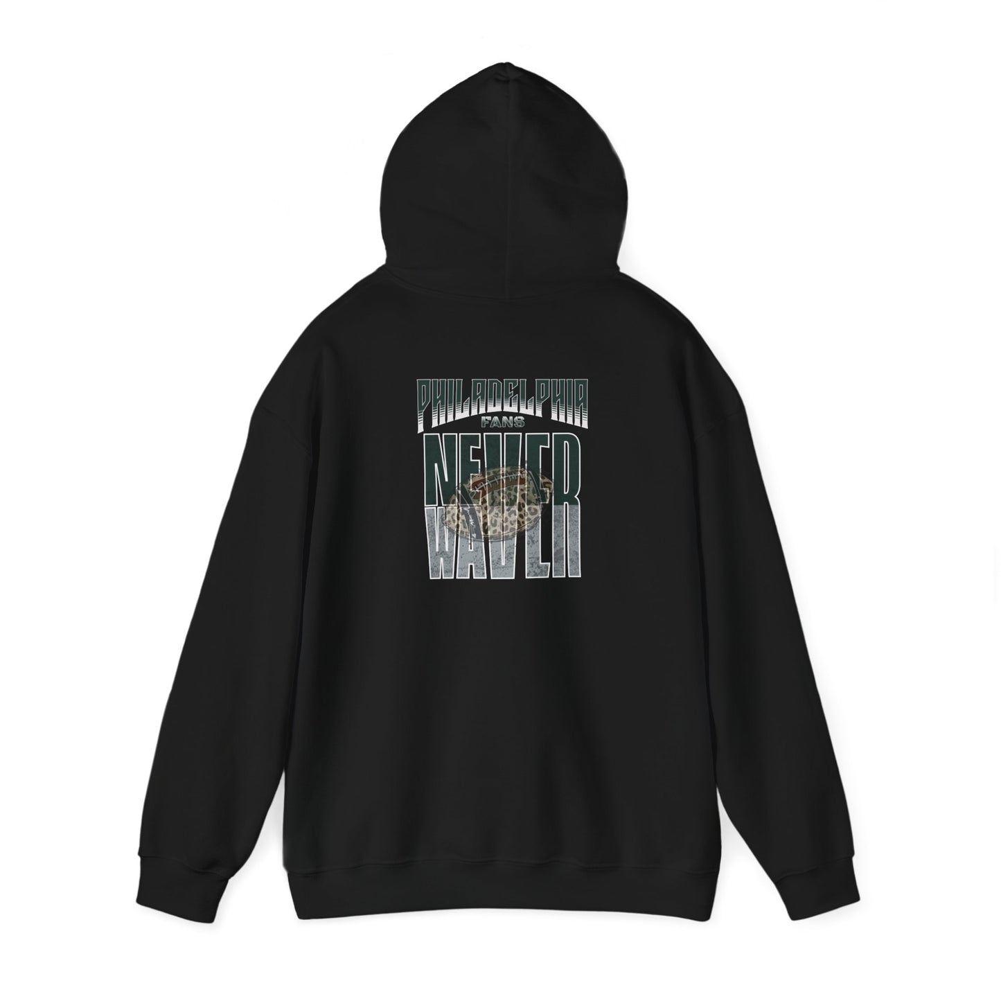 Philadelphia Fans Never Waver W-Leopard Football Unisex Heavy Blend™ Hooded Sweatshirt