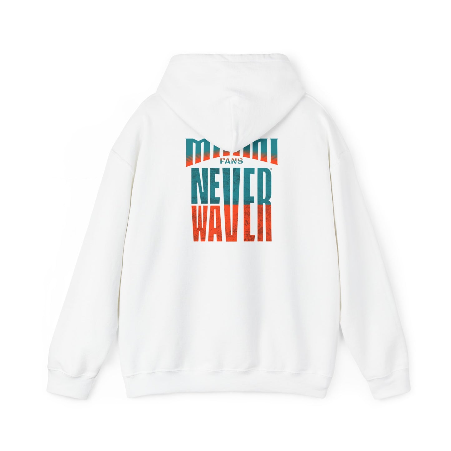 Miami Fans Never Waver Unisex Heavy Blend™ Hooded Sweatshirt