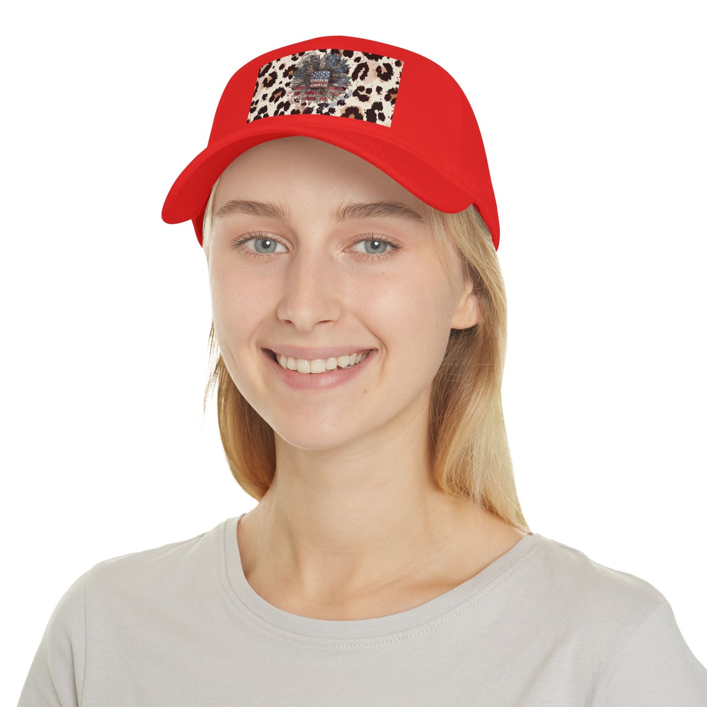 Never Waver Be Red White and A Little Bougie, With this Patriotic Animal Print Baseball Cap