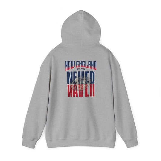 New England Fans Never Waver W-Leopard Football Unisex Heavy Blend™ Hooded Sweatshirt