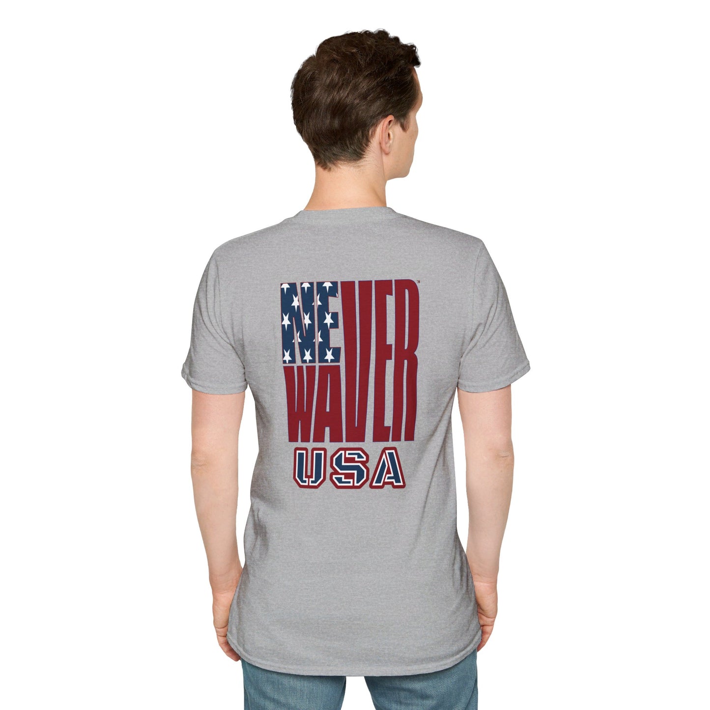 Never Waver USA Unisex Softstyle T-Shirt