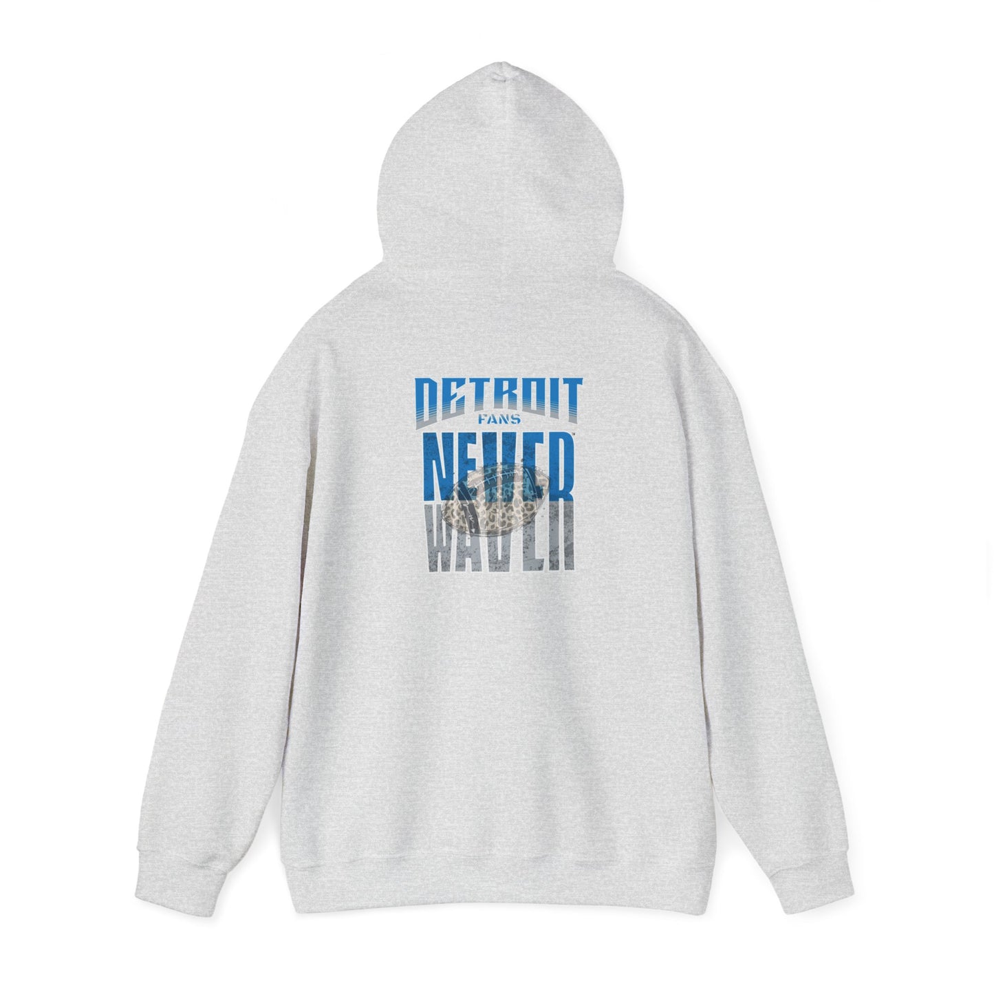 Detroit Fans Never Waver W-Leopard Football Unisex Heavy Blend™ Hooded Sweatshirt