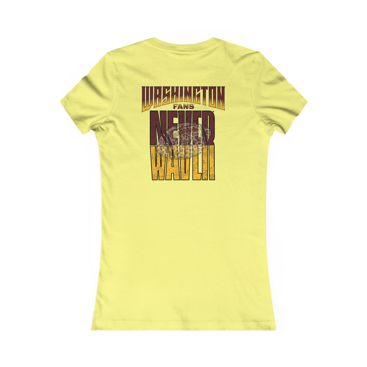 Washington Fans Never Waver W-Leopard Football Women's Favorite Tee