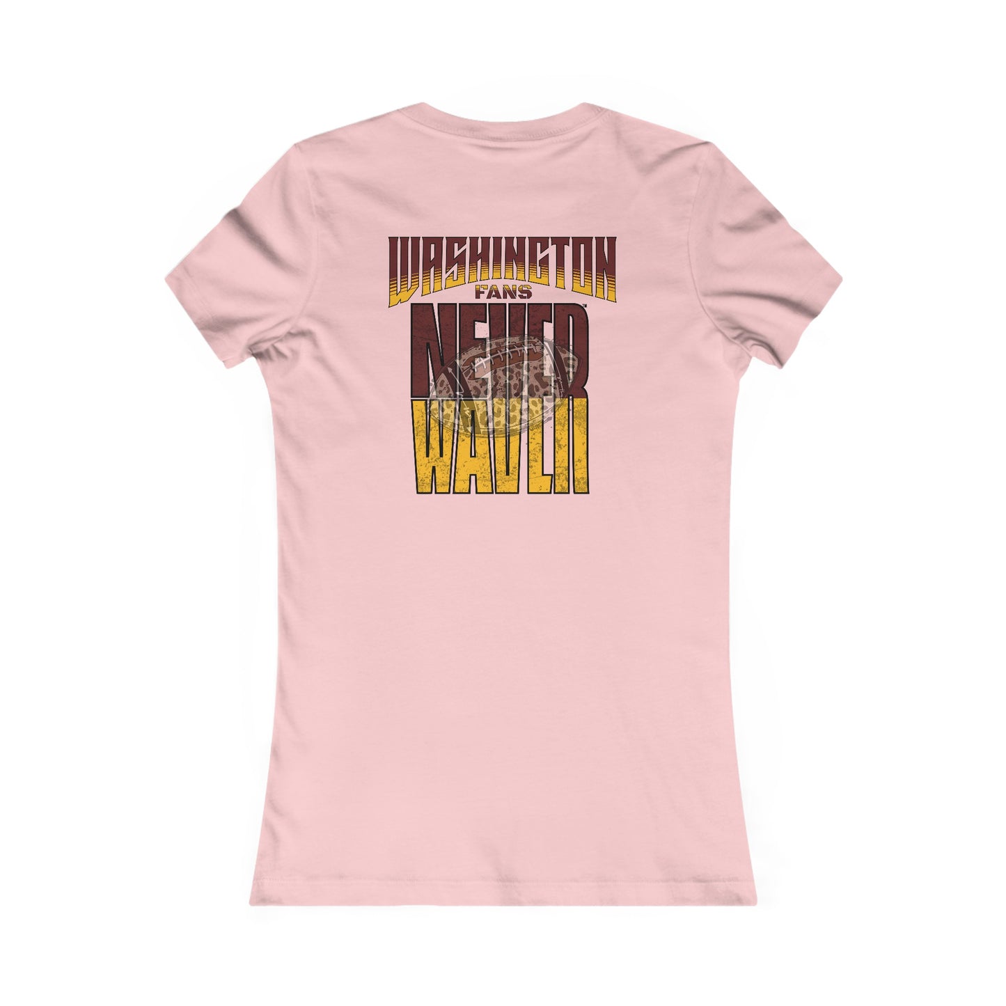 Washington Fans Never Waver W-Leopard Football Women's Favorite Tee