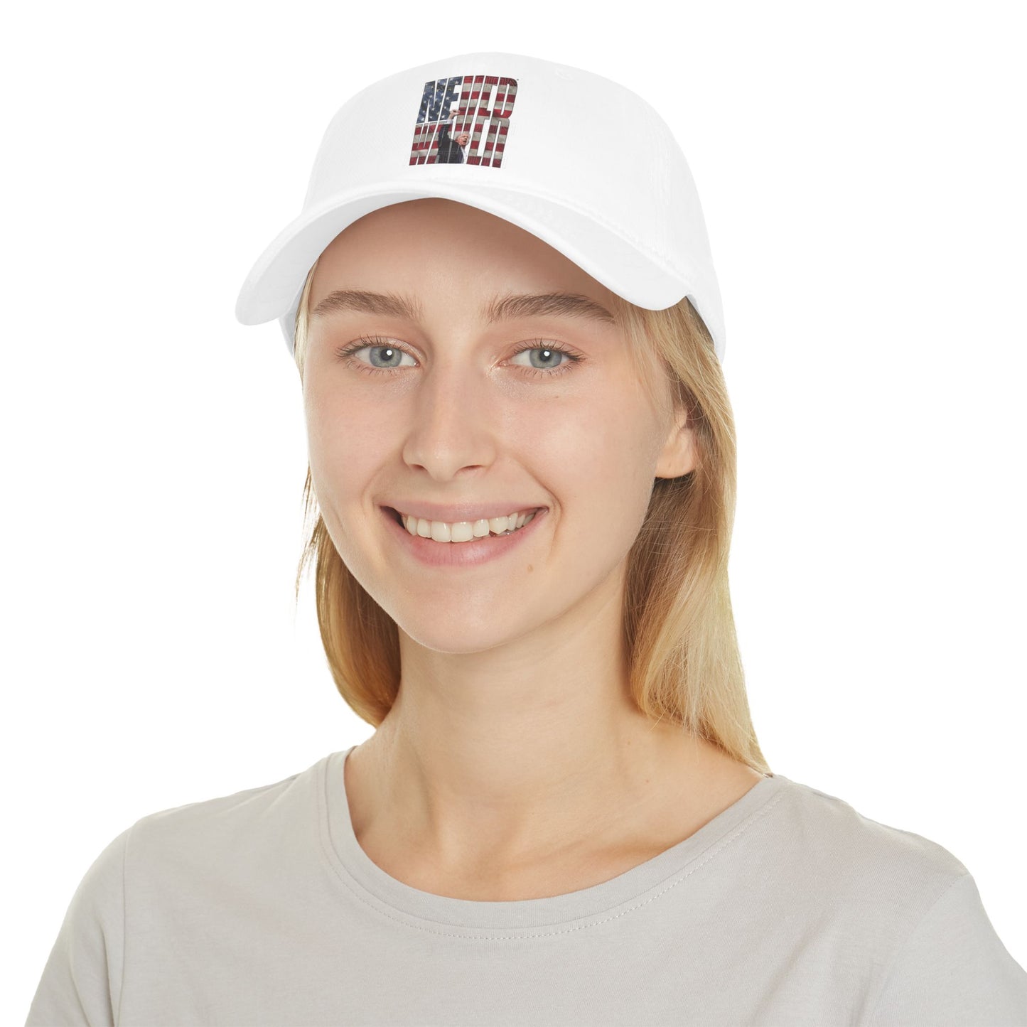 Never Waver Trump Fist Pump Low Profile Baseball Cap