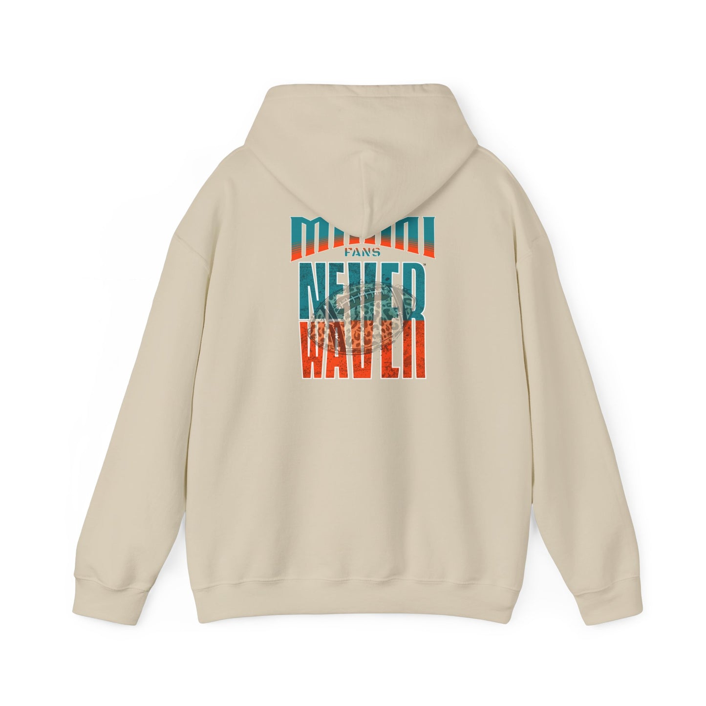 Miami Fans Never Waver W-Leopard Football Unisex Heavy Blend™ Hooded Sweatshirt