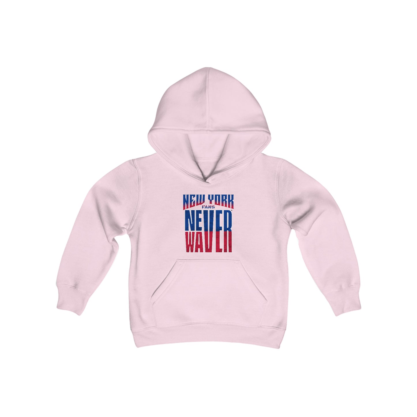 New York Fans Never Waver Youth Heavy Blend Hooded Sweatshirt