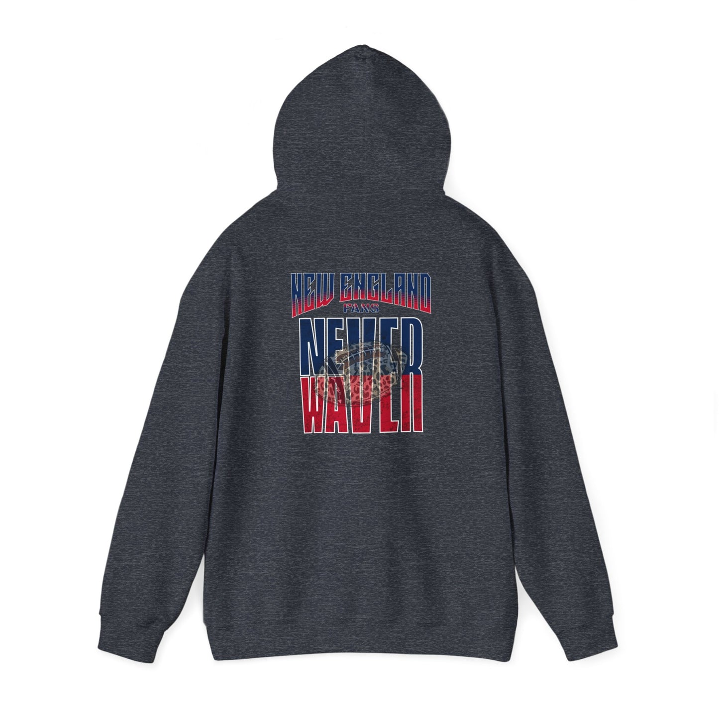 New England Fans Never Waver W-Leopard Football Unisex Heavy Blend™ Hooded Sweatshirt