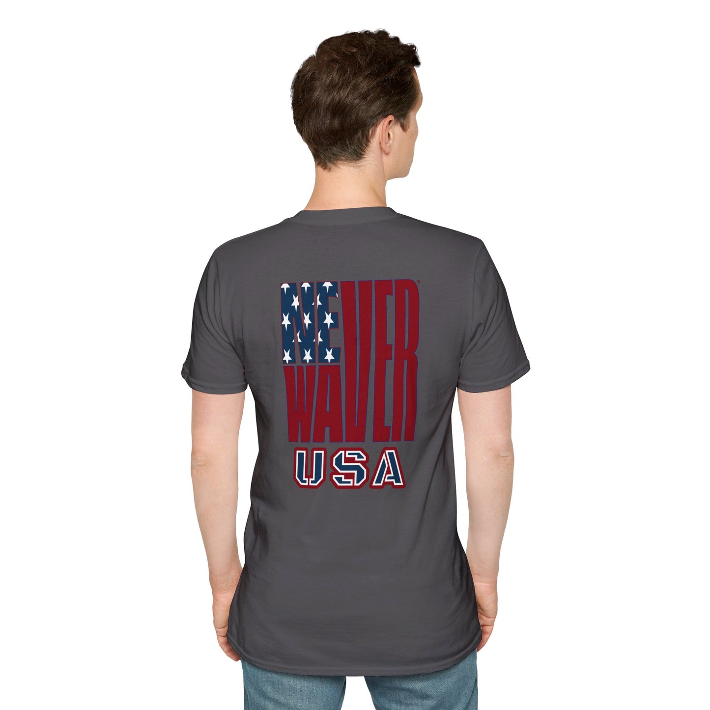 Never Waver USA Unisex Softstyle T-Shirt