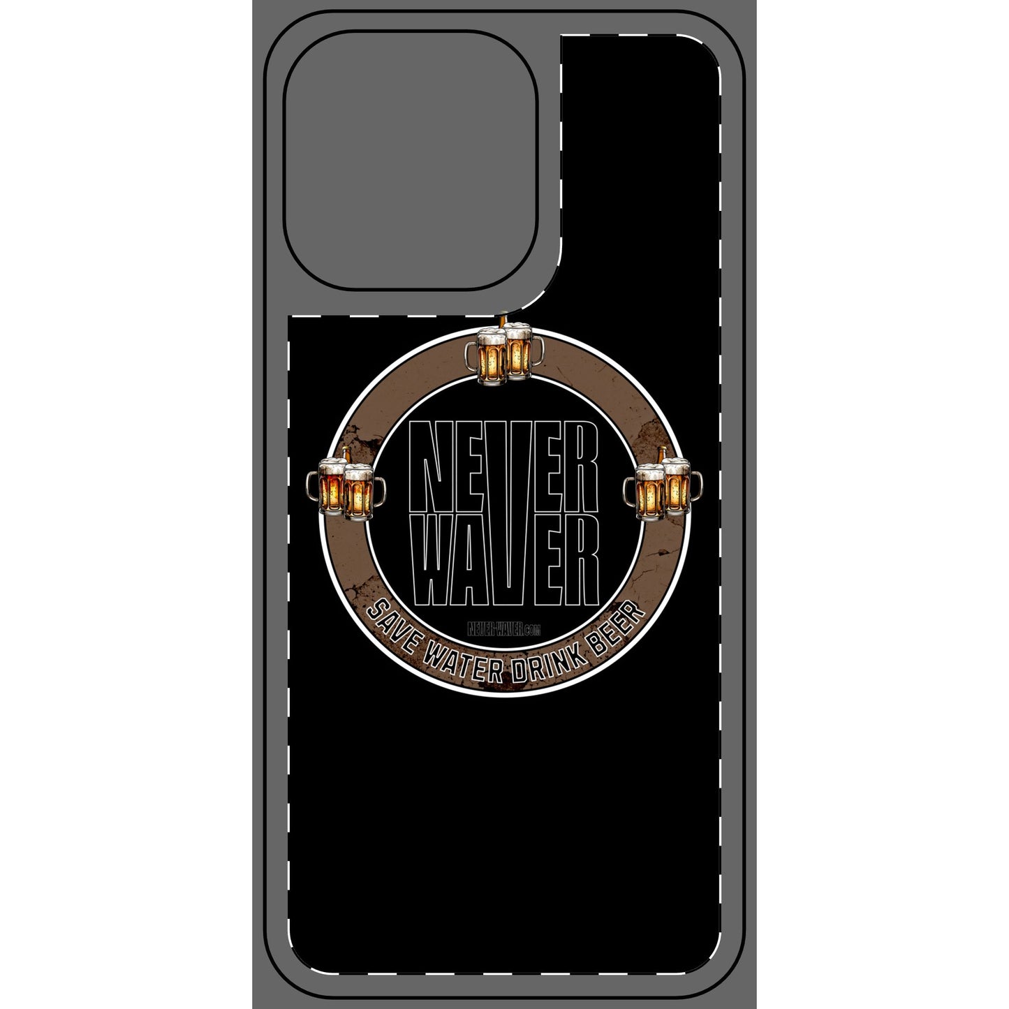 Never Waver Phone Skin - Beer Lover's Accessory