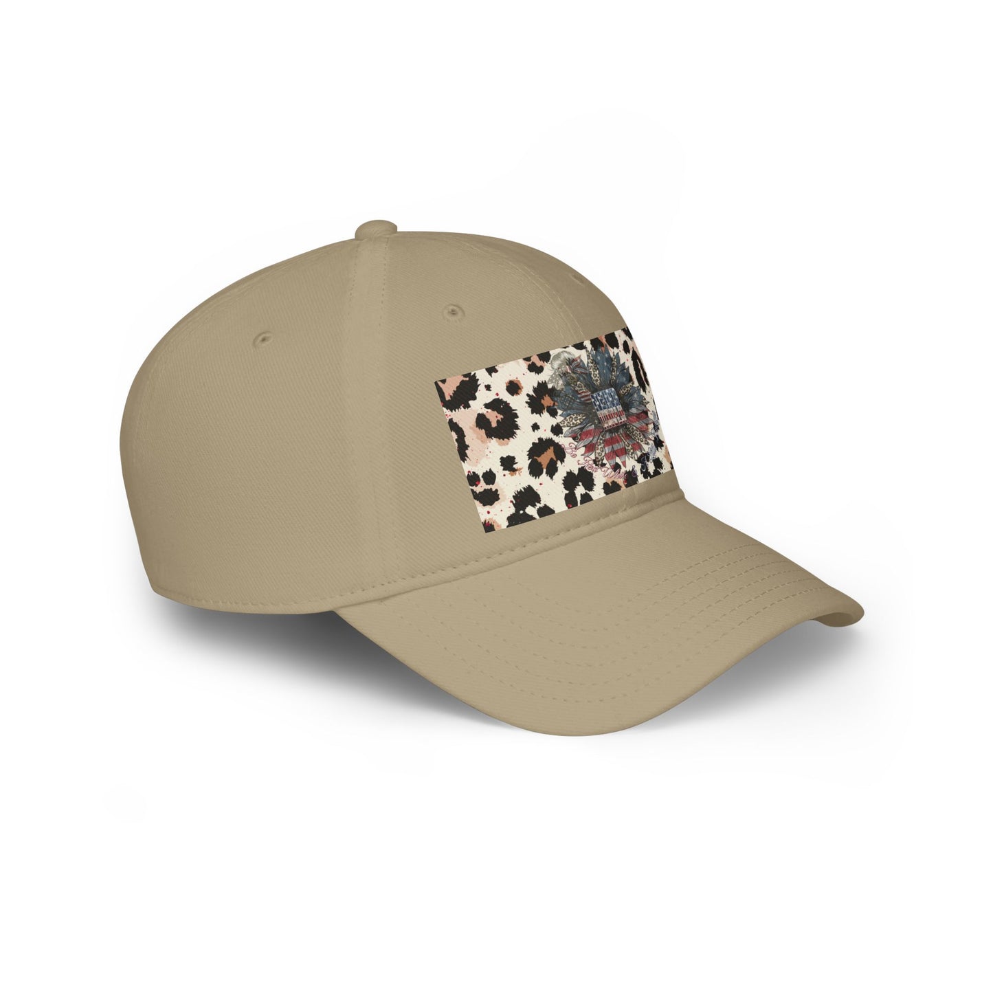 Never Waver Be Red White and A Little Bougie, With this Patriotic Animal Print Baseball Cap