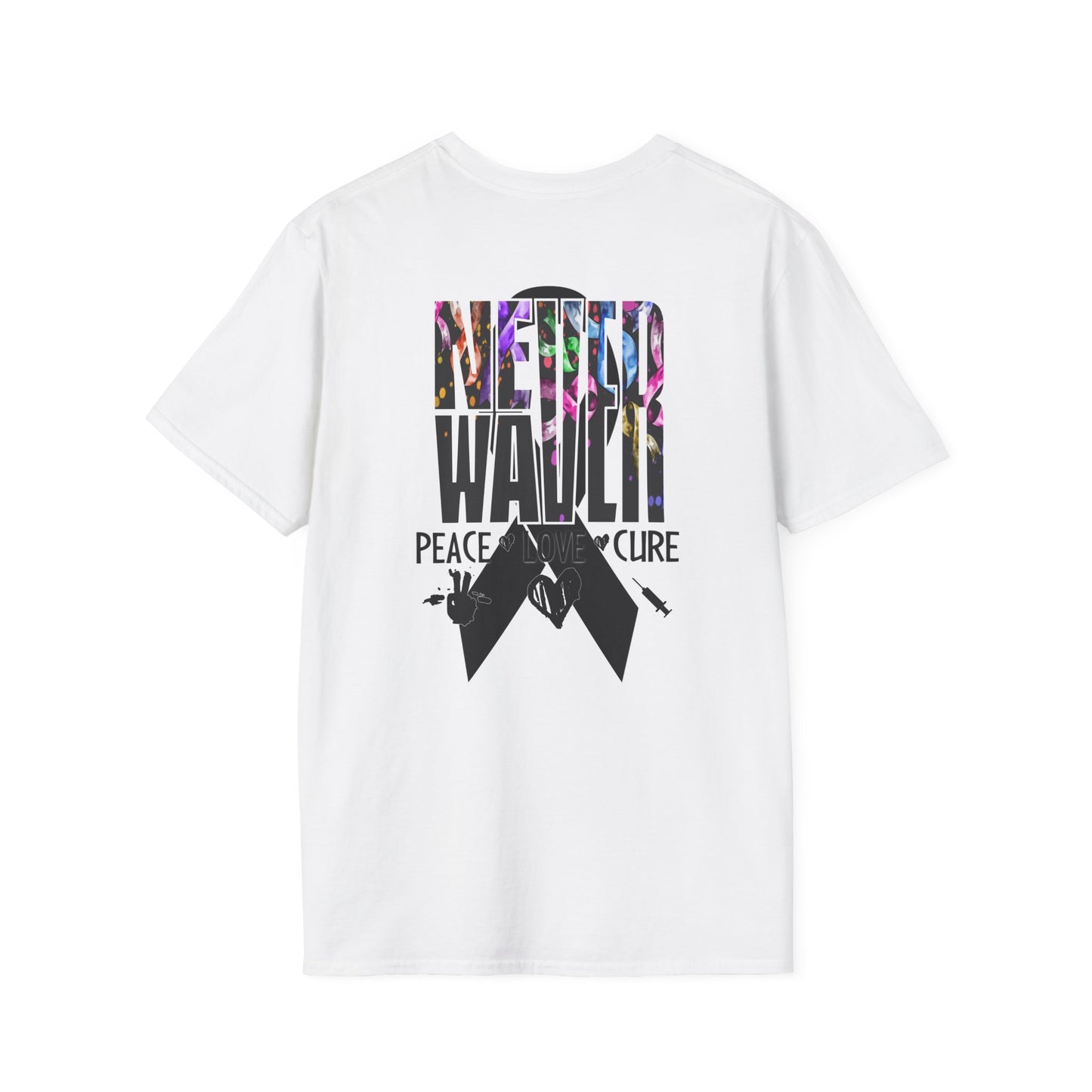 Never Waver Peace Love Cure Unisex Softstyle T-Shirt