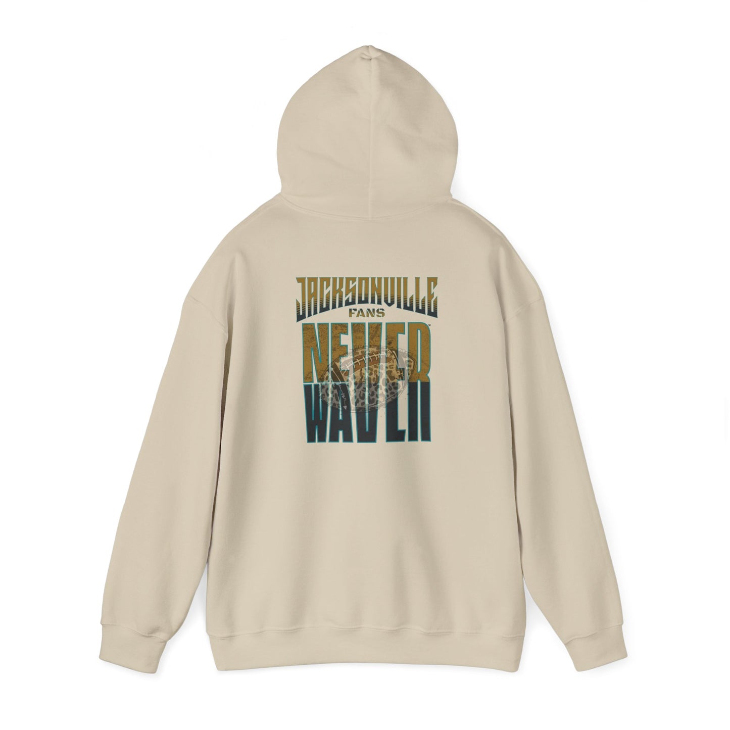 Jacksonville Fans Never Waver W-Leopard Football Unisex Heavy Blend™ Hooded Sweatshirt