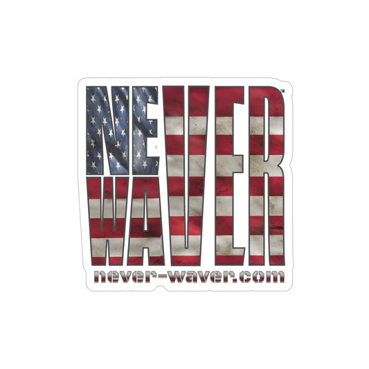 Never Waver Transparent Outdoor Stickers, Die-Cut, 1pc